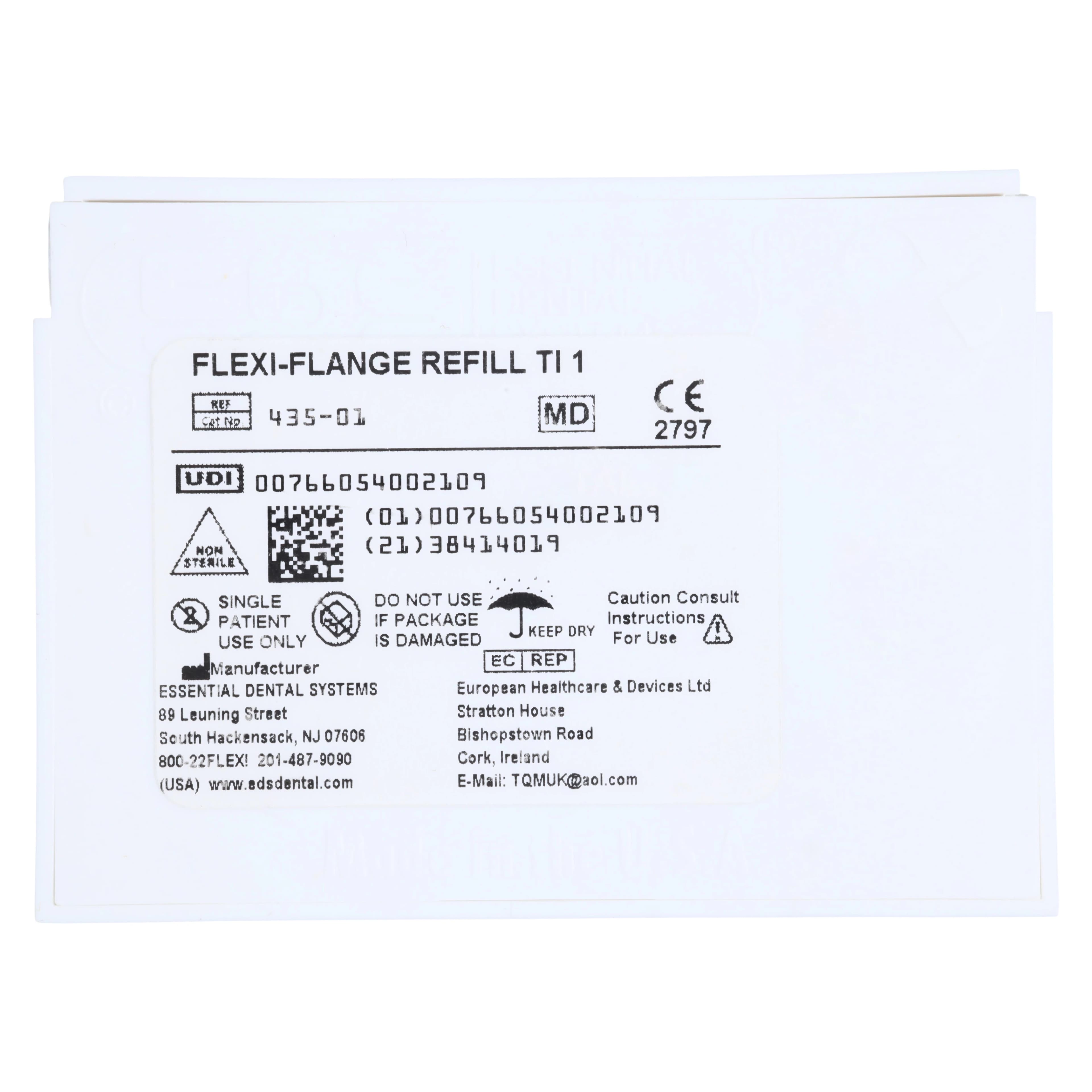 Flexi-Flange Post Titanium Refill Kit, Size 1 (Red), 10 Posts with Reamer and Countersink Drill, 435-01 thumbnail 4