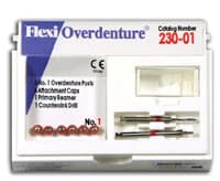 Flexi-Overdenture Stainless Steel Refill, Size 1 (Red), 6 Posts, 230-01 - Flexi-Overdenture SS Refill Size 1 Red - Image 1