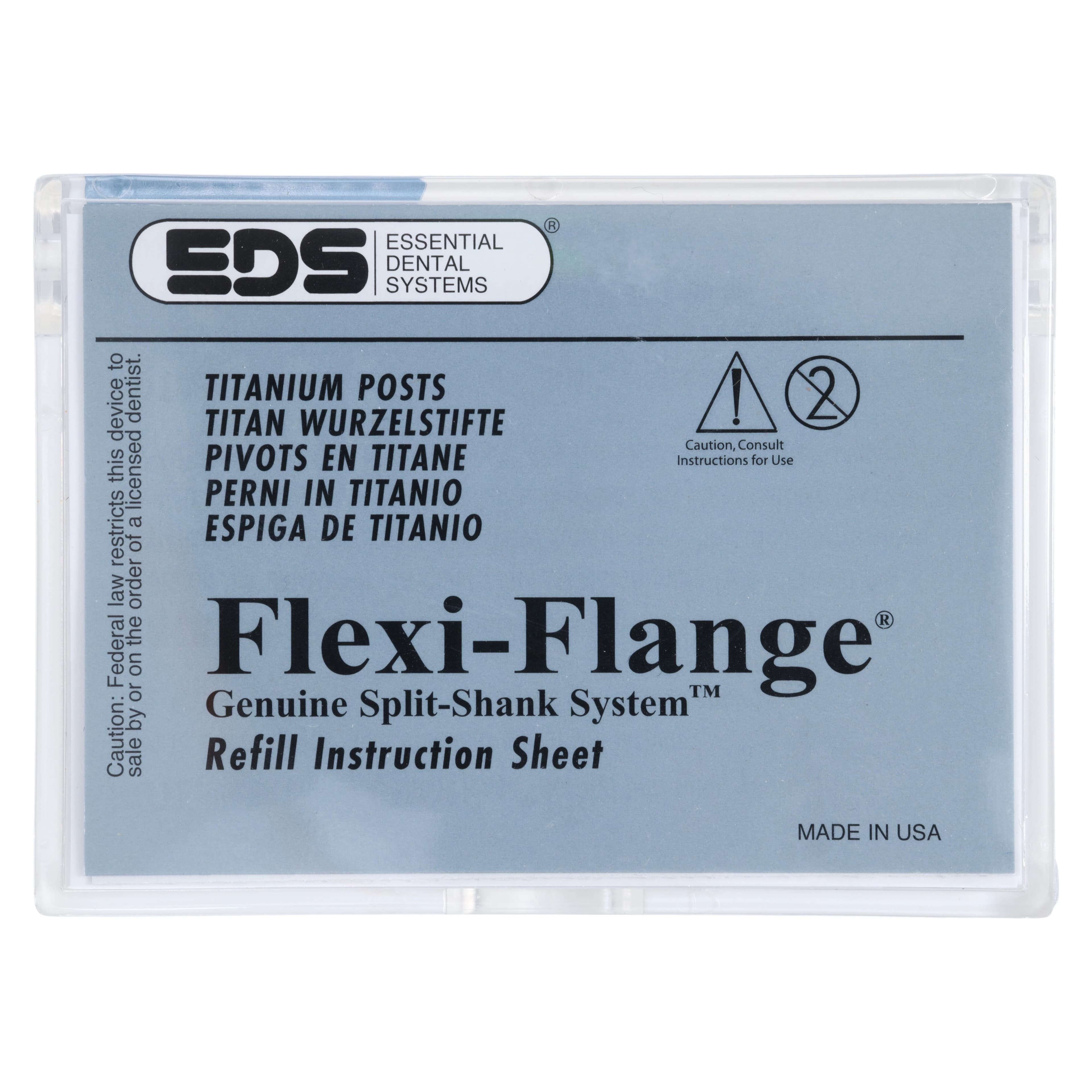 Flexi-Flange Post, Titanium, Standard Refill, Size #2, Blue, 10/Pk, 435-02 thumbnail 3
