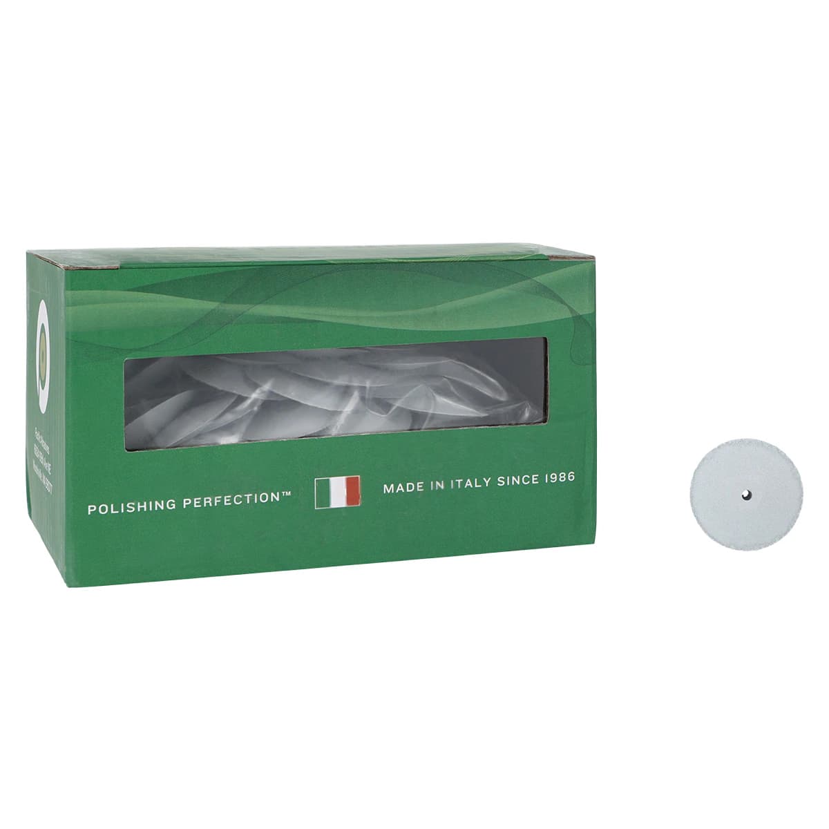 Pacific Abrasives Porcelain Polishers Knife, Coarse Silicone Carbide, White, 7/8" (22 mm), 100/Box - Porcelain Polishers Knife - Image 1