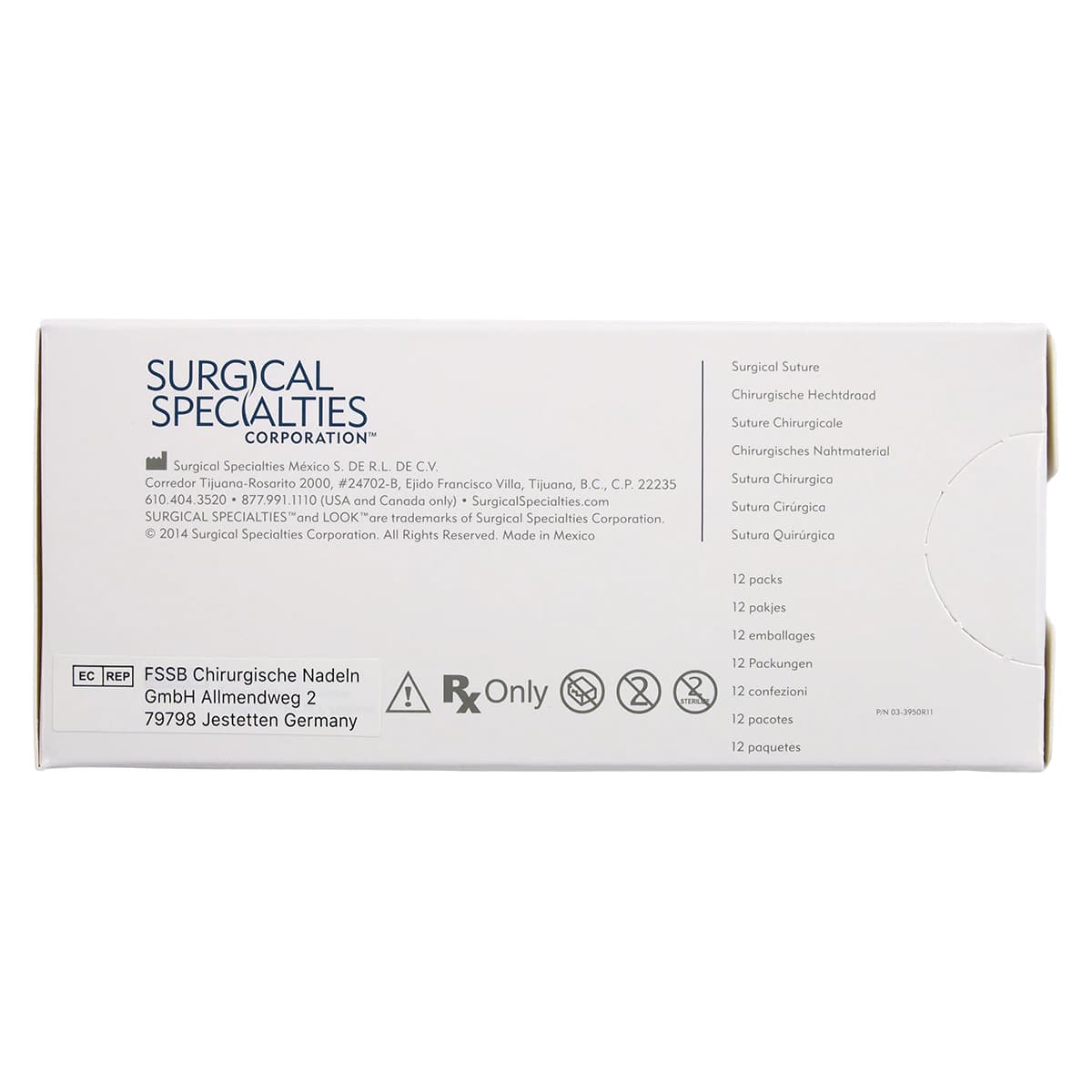 Sharpoint Suture Nylon Monofilament 4-0, 10" (25cm), Non-Absorbable, Black, DS-24 Precision Reverse Cutting 3/8 Circle Needle 24mm, 12/Box thumbnail 4
