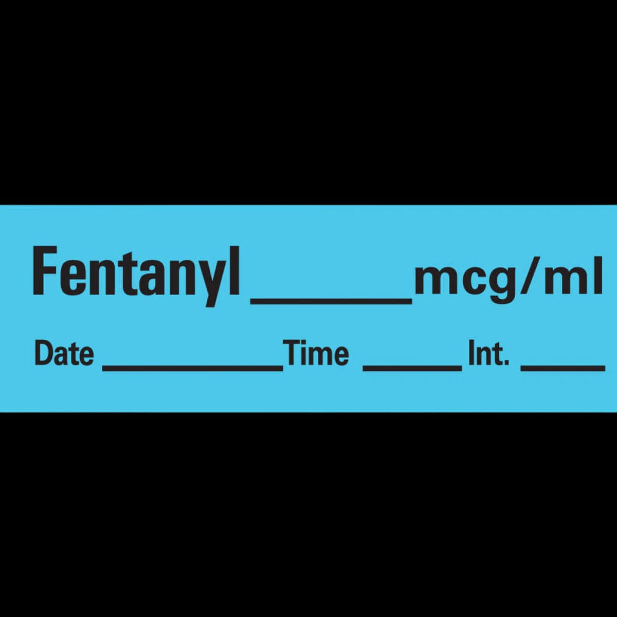 Precision Dynamics Fentanyl Labels, Blue, 1-1/2" x 1/2"W, 333/Roll - Labels Fentanyl Blue 1-1/2x1/2W 333Rl - Image 1