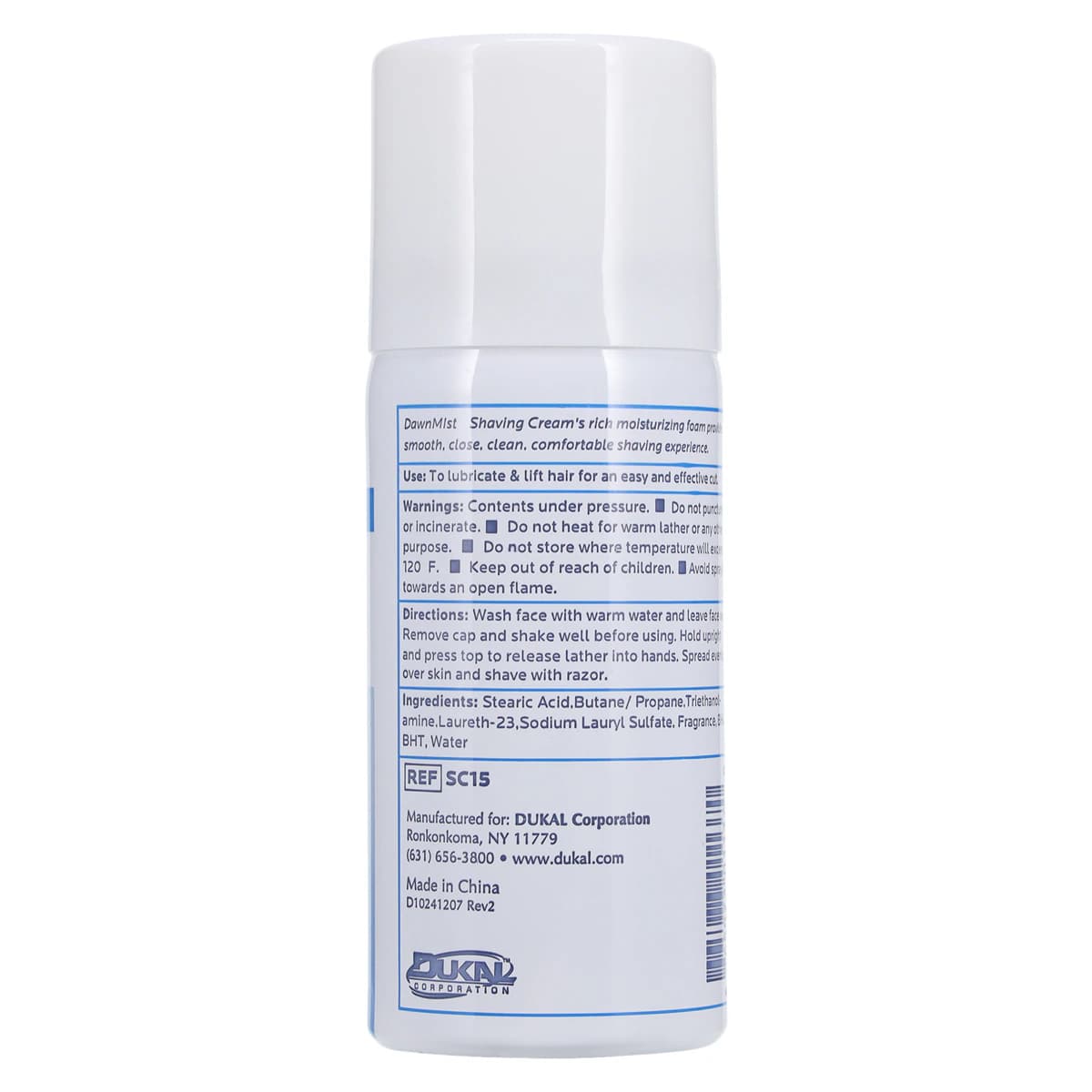 DawnMist Shave Cream Aerosol Can, 1.5 oz, 144/Case thumbnail 2