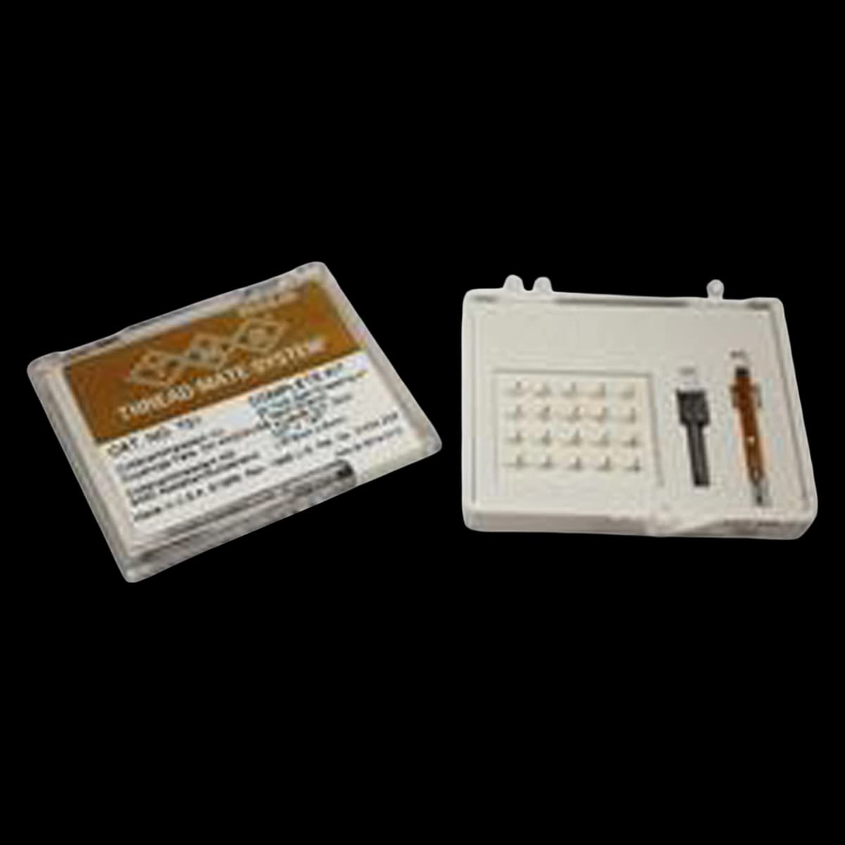 TMS Thread Mate System Regular Complete Kit, Gold-Plated Stainless Steel Self-Threading Pins, 0.027" (0.675 mm), 20 Pins with Kodex Drill and Hand Wrench, T-01 - TMS® Thread Mate System® Regular Kits - Complete Kit - Image 1