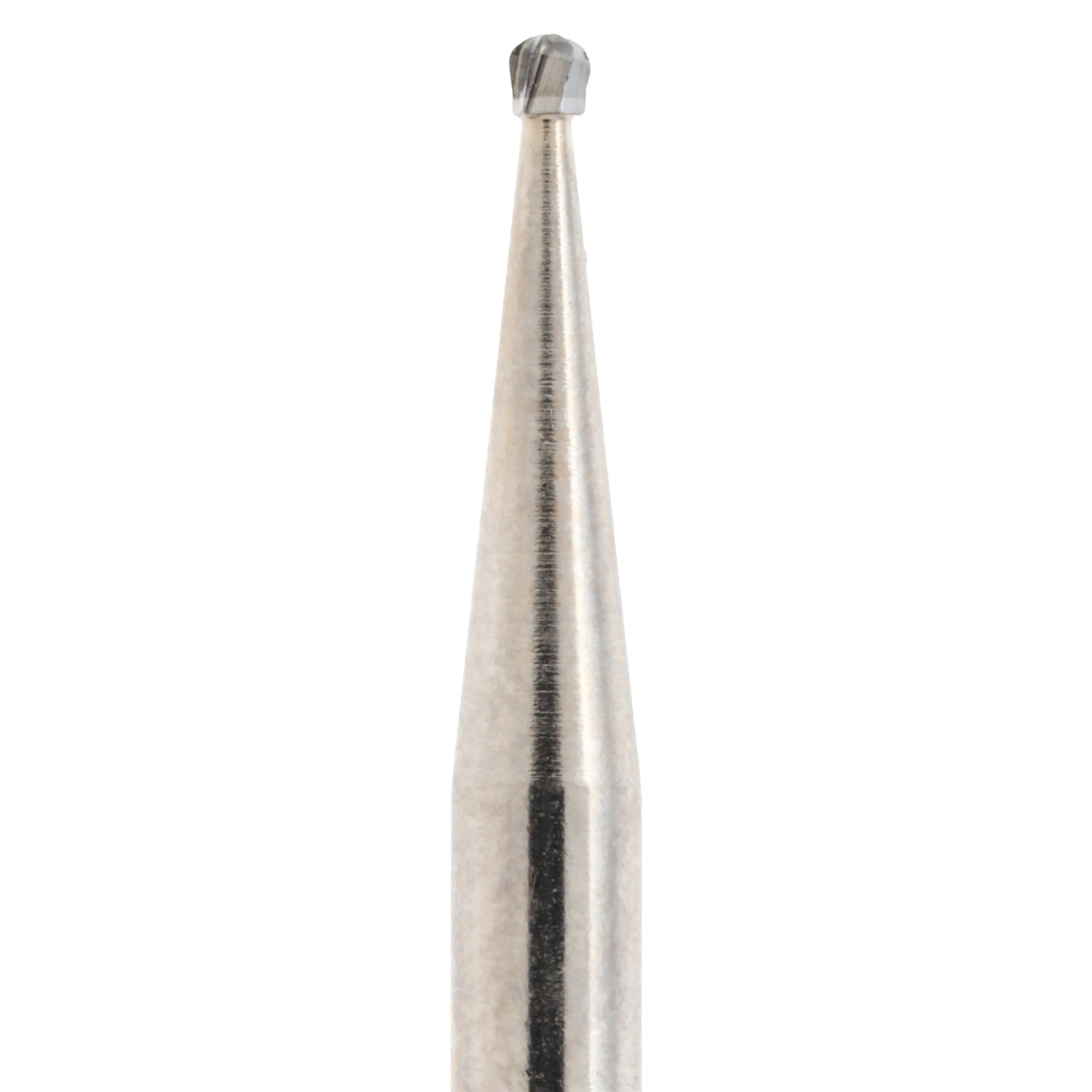 Alpen Carbide Operative & Surgical Bur, RA (Right Angle) Latch, Round #2, 1.0 mm Head Diameter, 10/Pkg, R200002 thumbnail 2