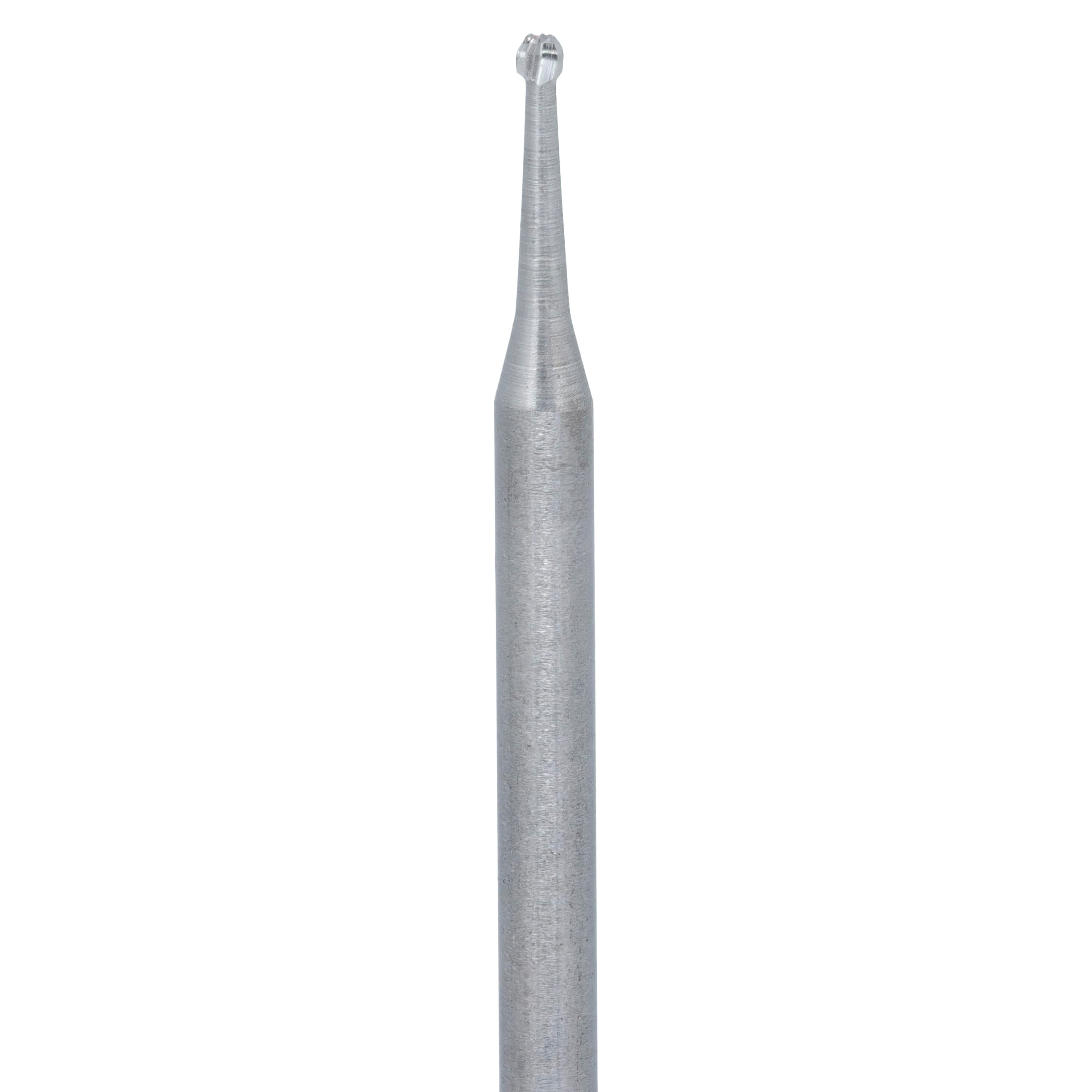 Alpen Carbide Surgical Bur, Round #1, Friction Grip, Surgical Length, 0.8 mm Head Diameter, 10/Pk, R500001 thumbnail 2