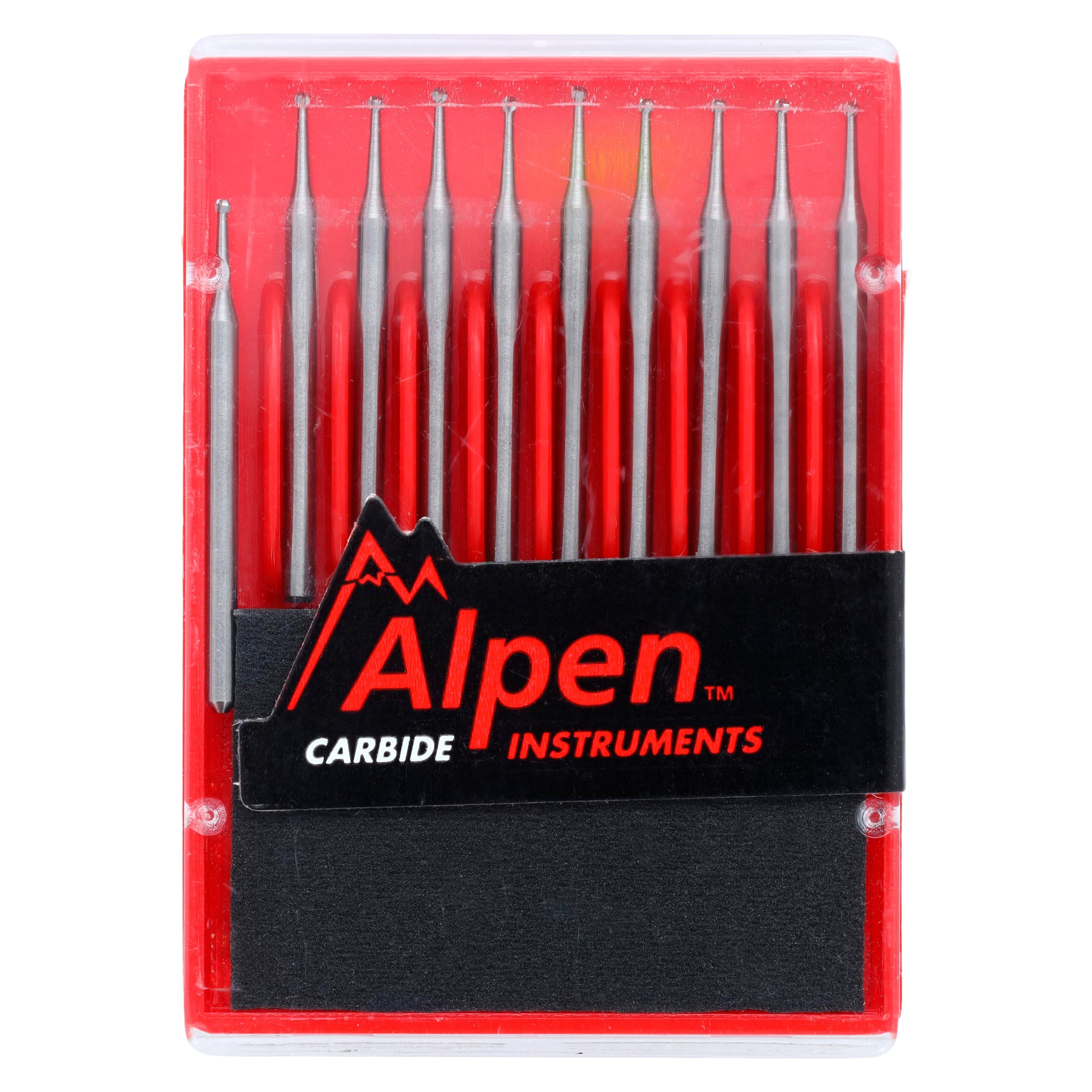 Alpen Carbide Surgical Bur, Round #1, Friction Grip, Surgical Length, 0.8 mm Head Diameter, 10/Pk, R500001 thumbnail 4