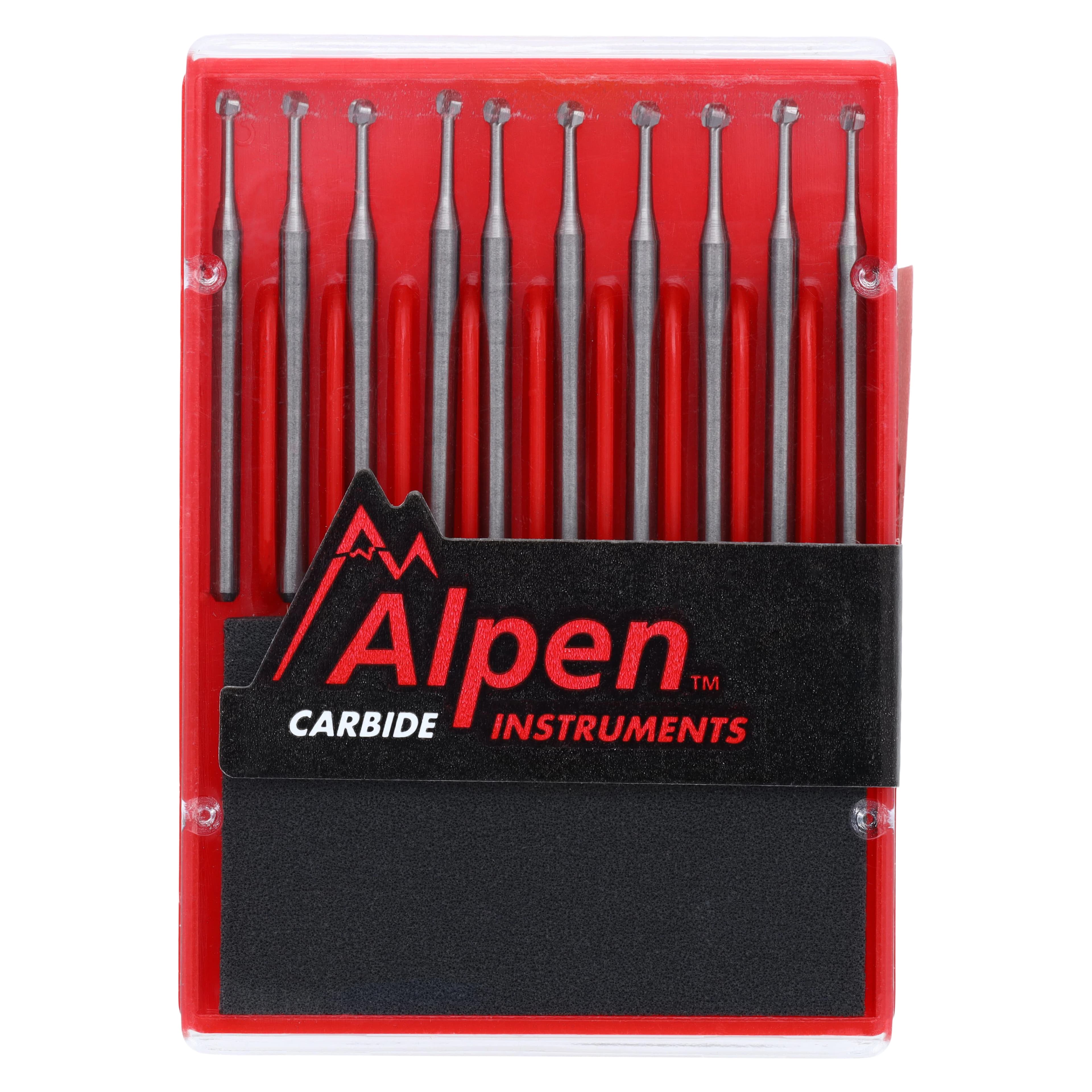 Alpen® Carbide Bur, Round #4, Friction Grip Surgical Length (FGOS), 1.4 mm Diameter, 10/Pkg, 4-315-1.40 thumbnail 4