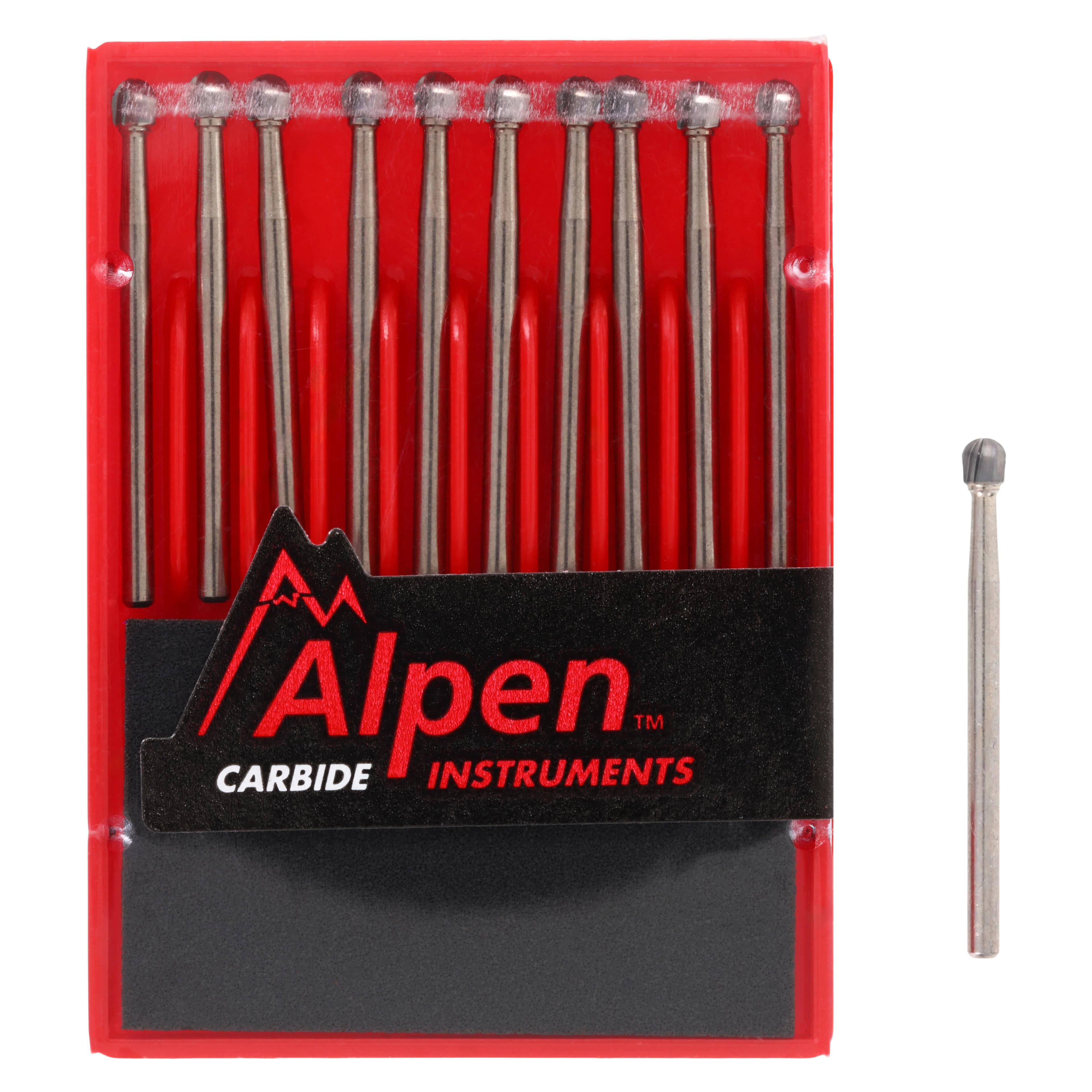 Alpen® Carbide Bur, Round #8, Friction Grip Surgical Length (FGOS), 2.3 mm Diameter, 10/Pkg thumbnail 4