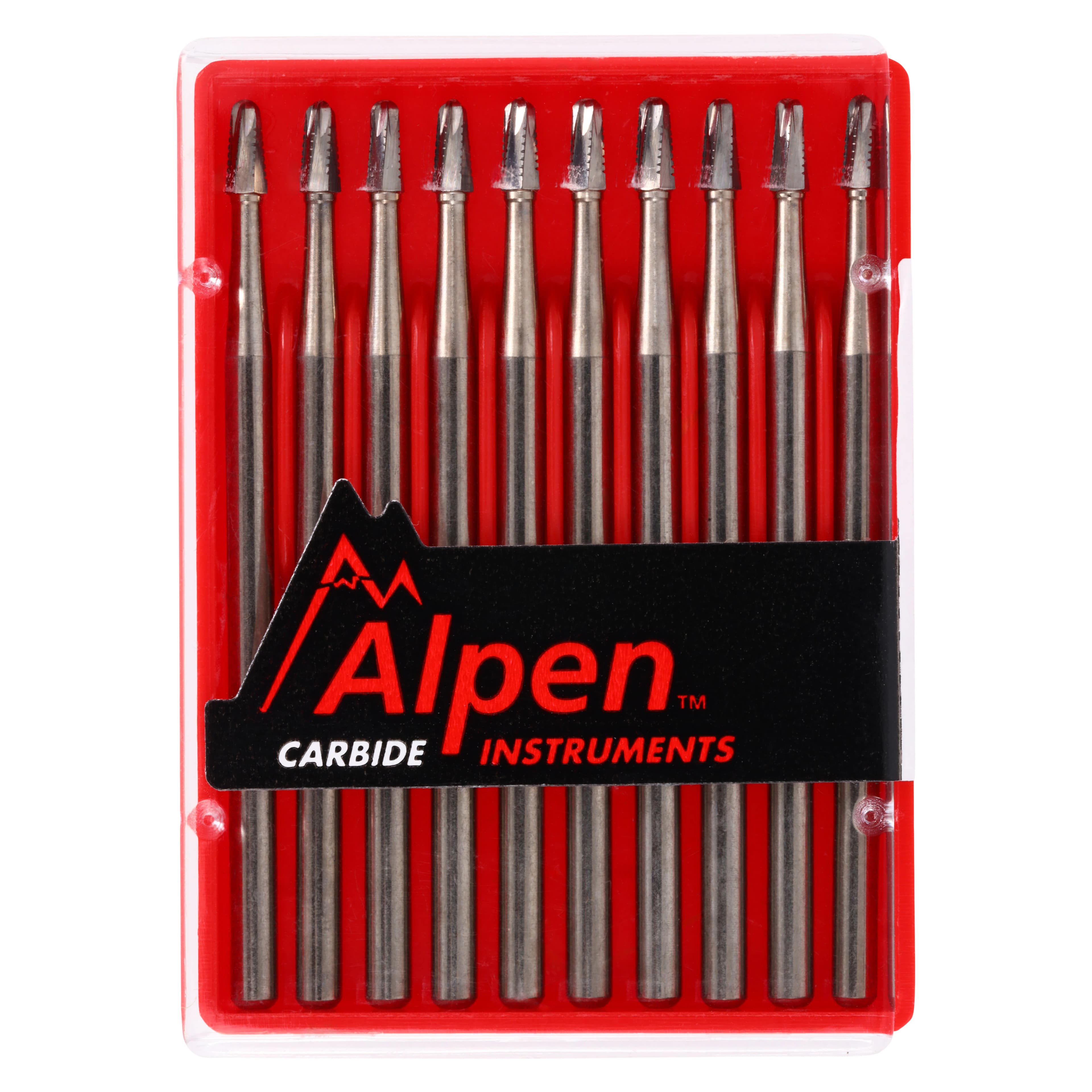 Alpen® Carbide Operative & Surgical Bur, #1703, Tapered Fissure Round End Crosscut, HP, 2.1 mm Diameter, 10/Pkg thumbnail 5