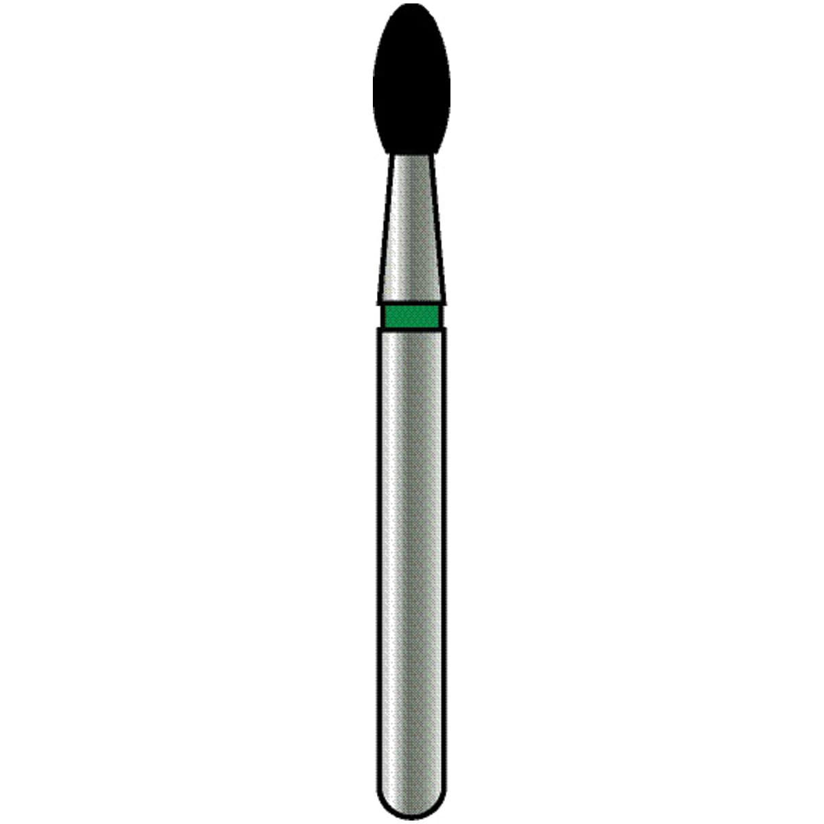Alpen X1 Diamond Single Use Bur, FG, Egg, #379-018C, Coarse, Green, 25/Pk, X379C018 - Alpen X1, Diamond Single Use Burs, FG, # 379-018C, Egg, Coarse, Green, 25/Pk, X379C018 - Image 1