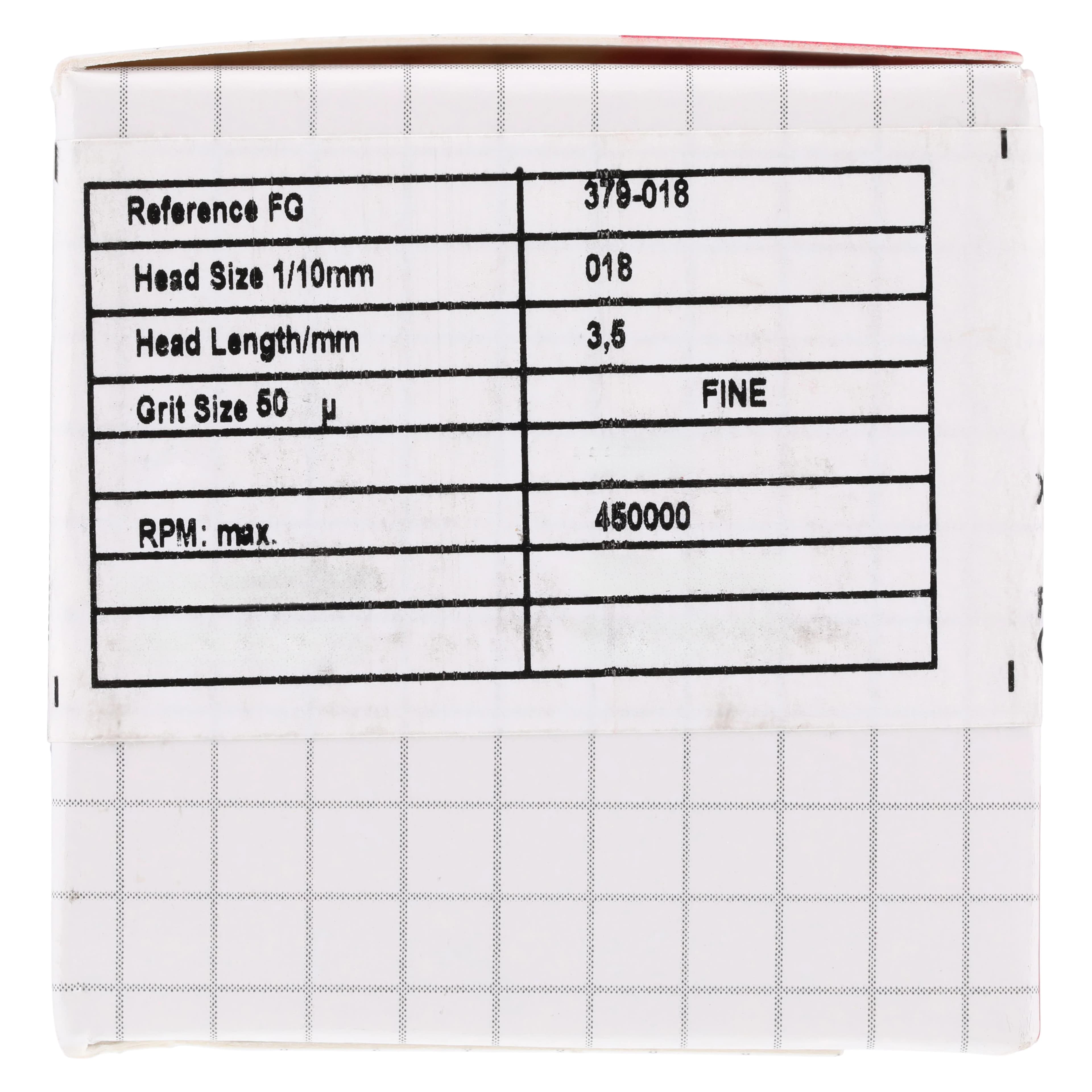 Alpen X1 Diamond Single-Use Bur, FG, Egg, # 379, 1.8 mm, Fine, Red, 25/Pk, X379F018 thumbnail 6