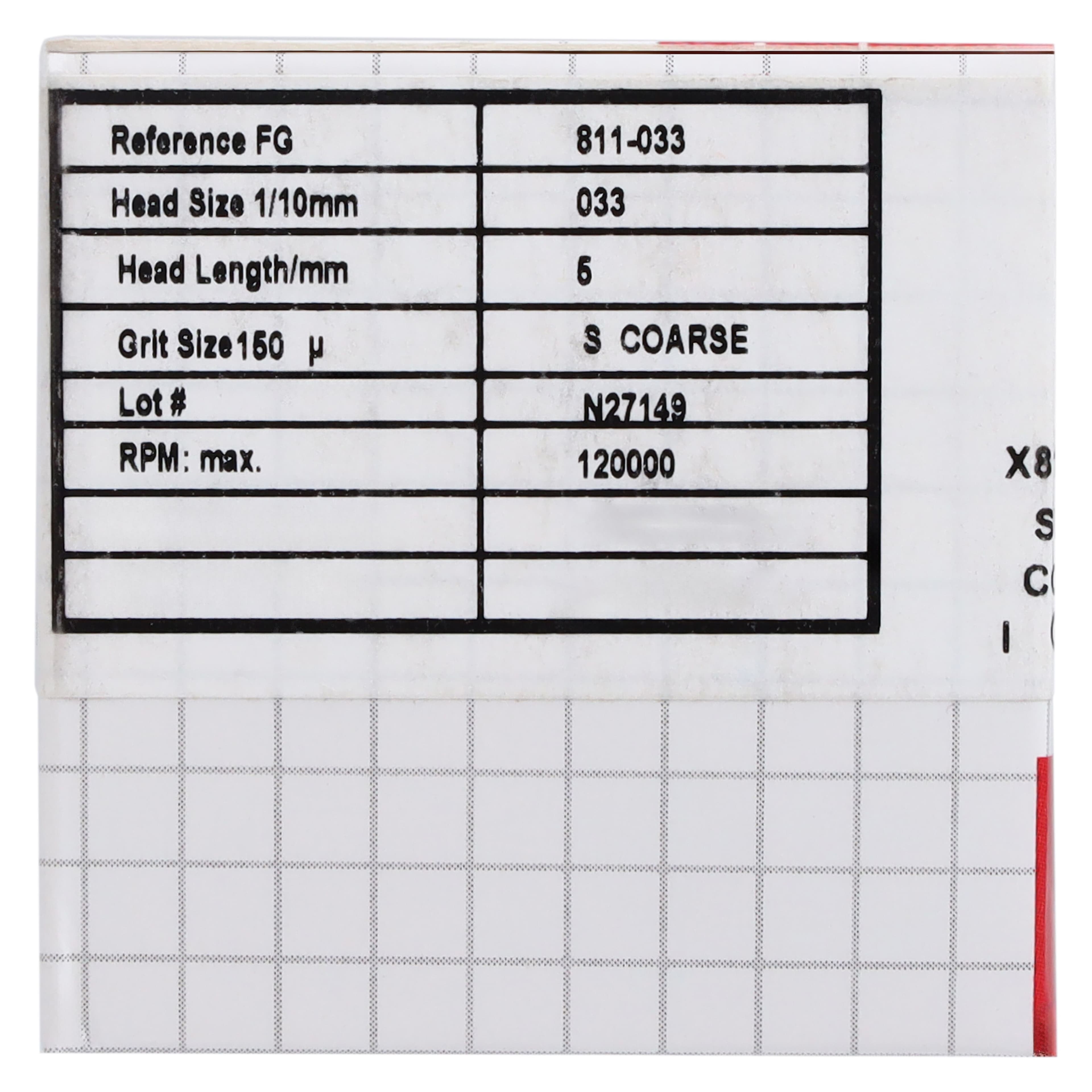 Alpen x1 Single-Use Diamond Bur, FG, #811-033SC, Occlusal Reduction, Super Coarse, Black, 25/Pk, X811SC033 thumbnail 6