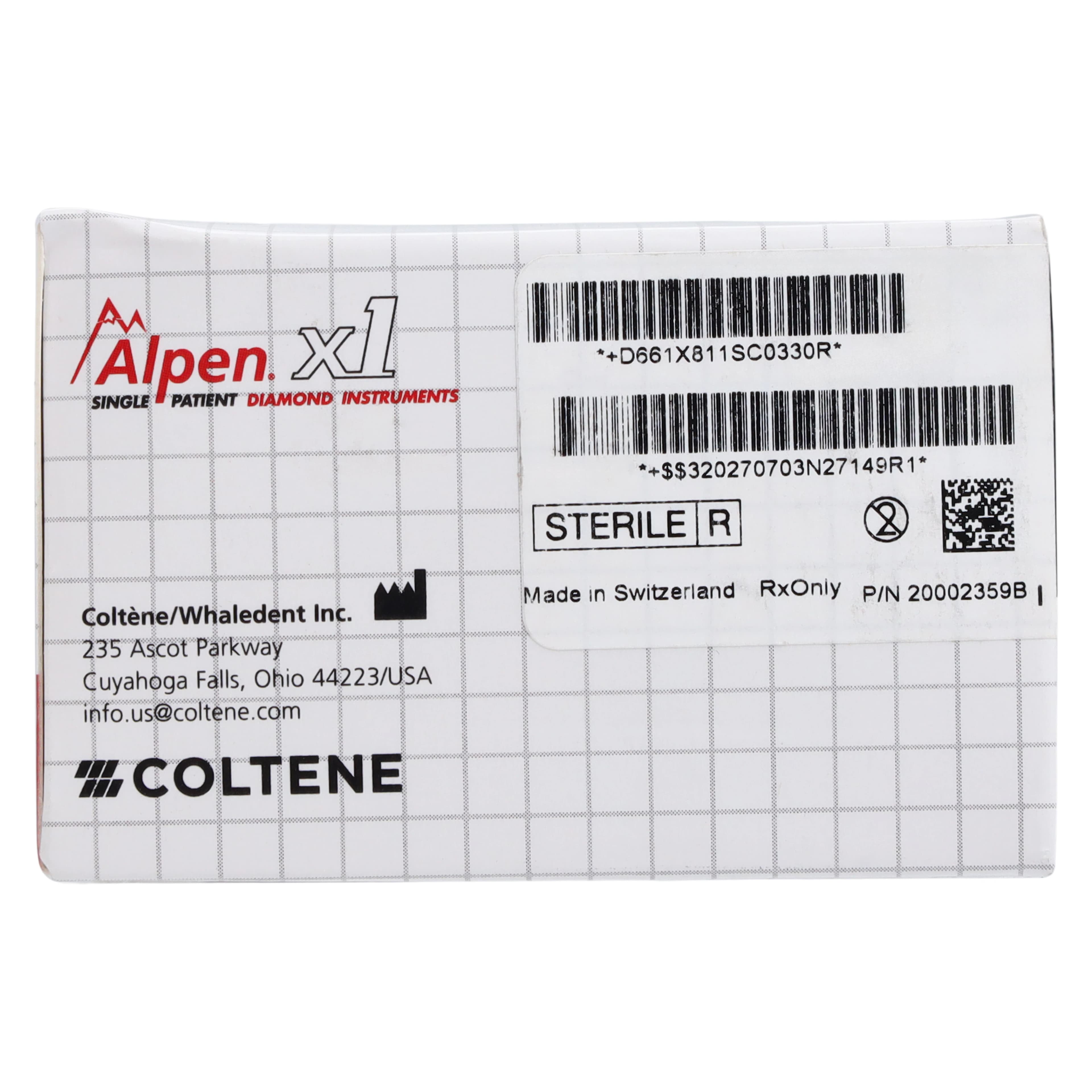 Alpen x1 Single-Use Diamond Bur, FG, #811-033SC, Occlusal Reduction, Super Coarse, Black, 25/Pk, X811SC033 thumbnail 7