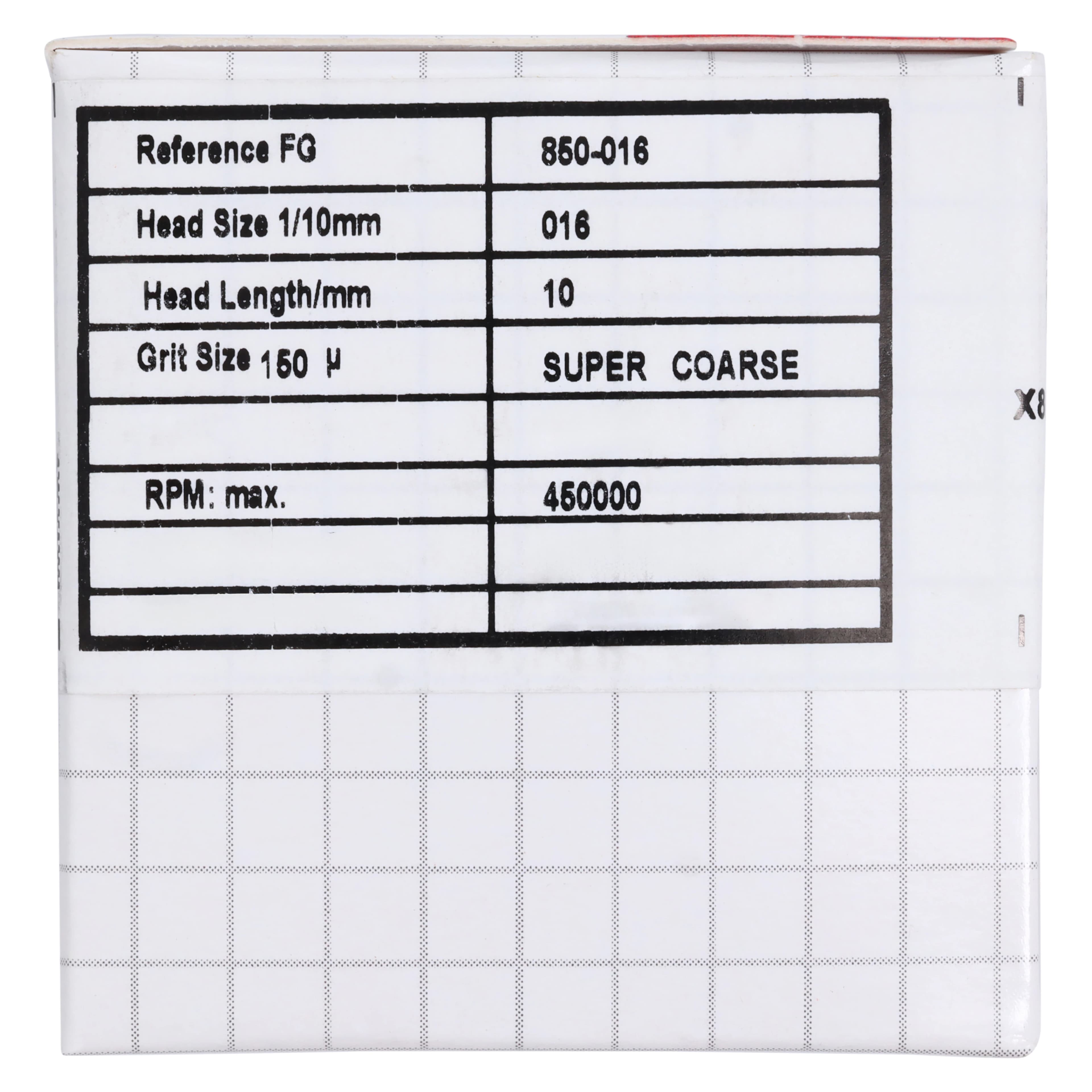 Alpen X1 Diamond Single-Use Bur, FG, #850-016SC, Tapered Round End, Super Coarse, Black, 1.6 mm, 25/Pk, X85010SC016 thumbnail 5