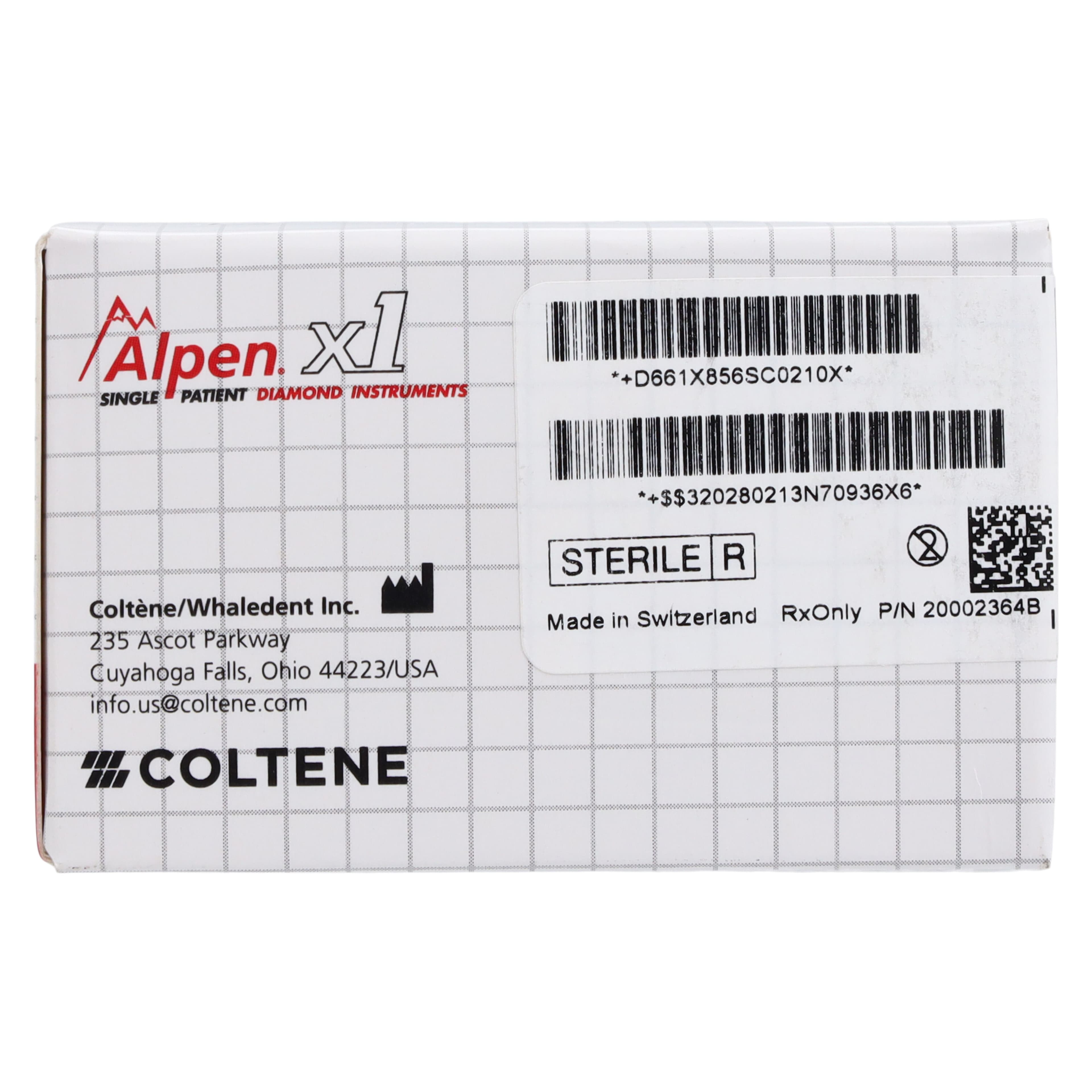 Alpen x1 Single-Use Diamond Bur, FG, #856-021SC, Round End Taper, Super Coarse, Black, 2.1 mm, 25/Pk, X856SC021 thumbnail 7
