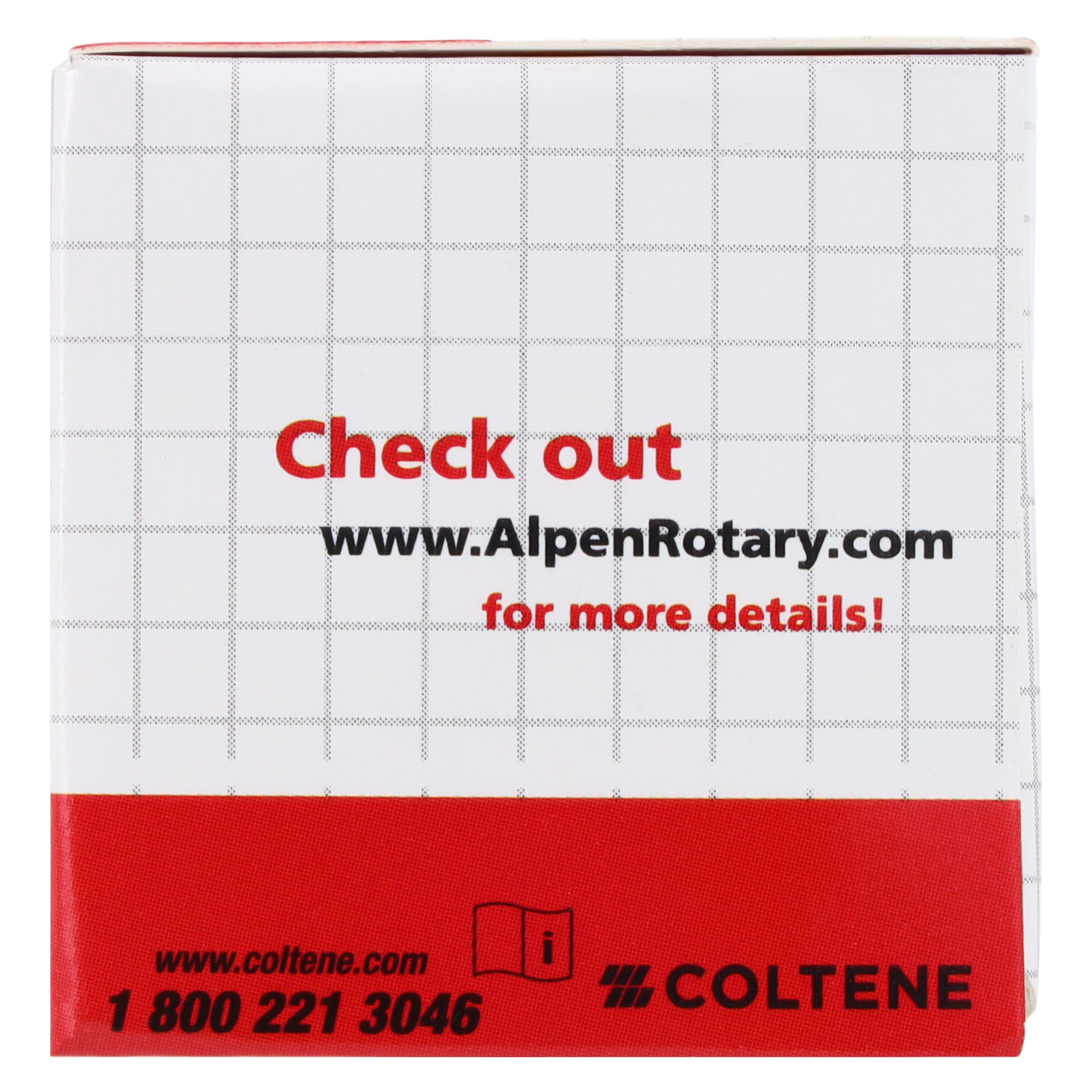 Alpen X1 Single-Use Diamond Bur, FG, #858-014F, Cone Pointed End, Fine Grit, Red Ring, 1.4 mm Diameter, 8.0 mm Length, 25/Pk, X858F014 thumbnail 7