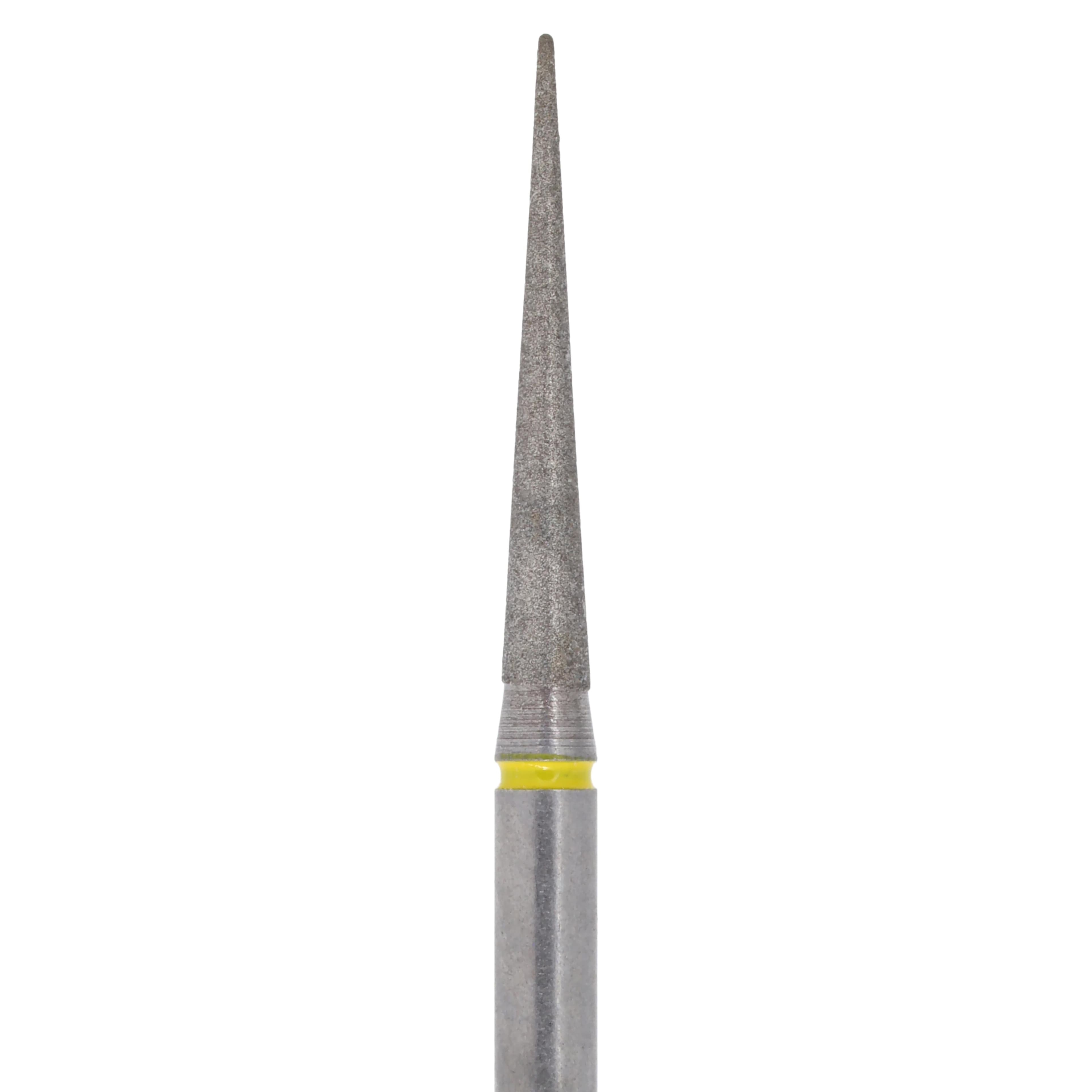Alpen X1 Single-Use Diamond Bur, FG, #859-014EF, Cone Pointed End, 1.4 mm, Extra-Fine, Yellow, 25/Pk, X859EF014 thumbnail 2