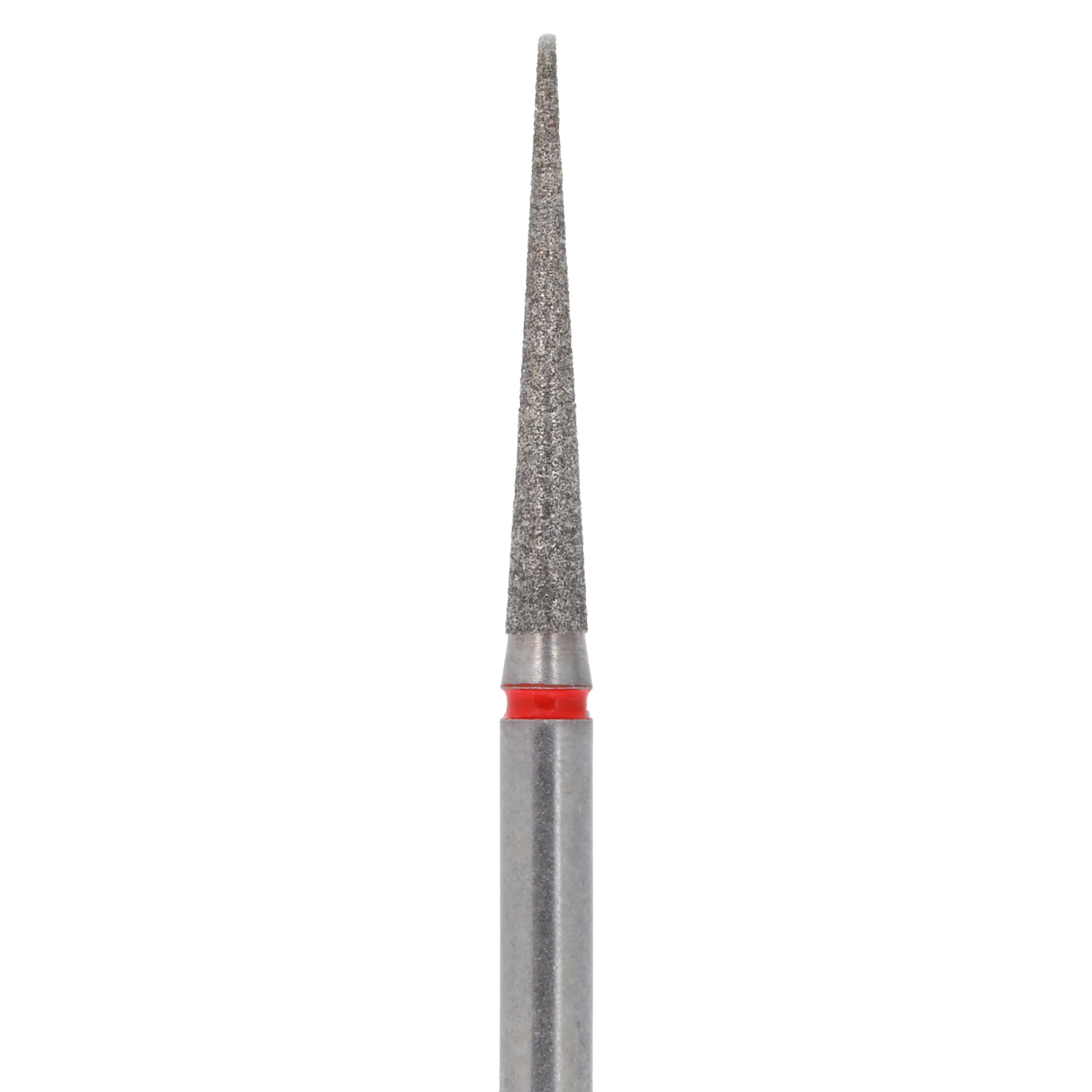 Alpen X1 Single-Use Diamond Bur, FG, #859-014F, Cone Pointed End, Fine Grit, Red Ring, 1.4 mm Diameter, 10.0 mm Length, 25/Pk, X859F014 thumbnail 2