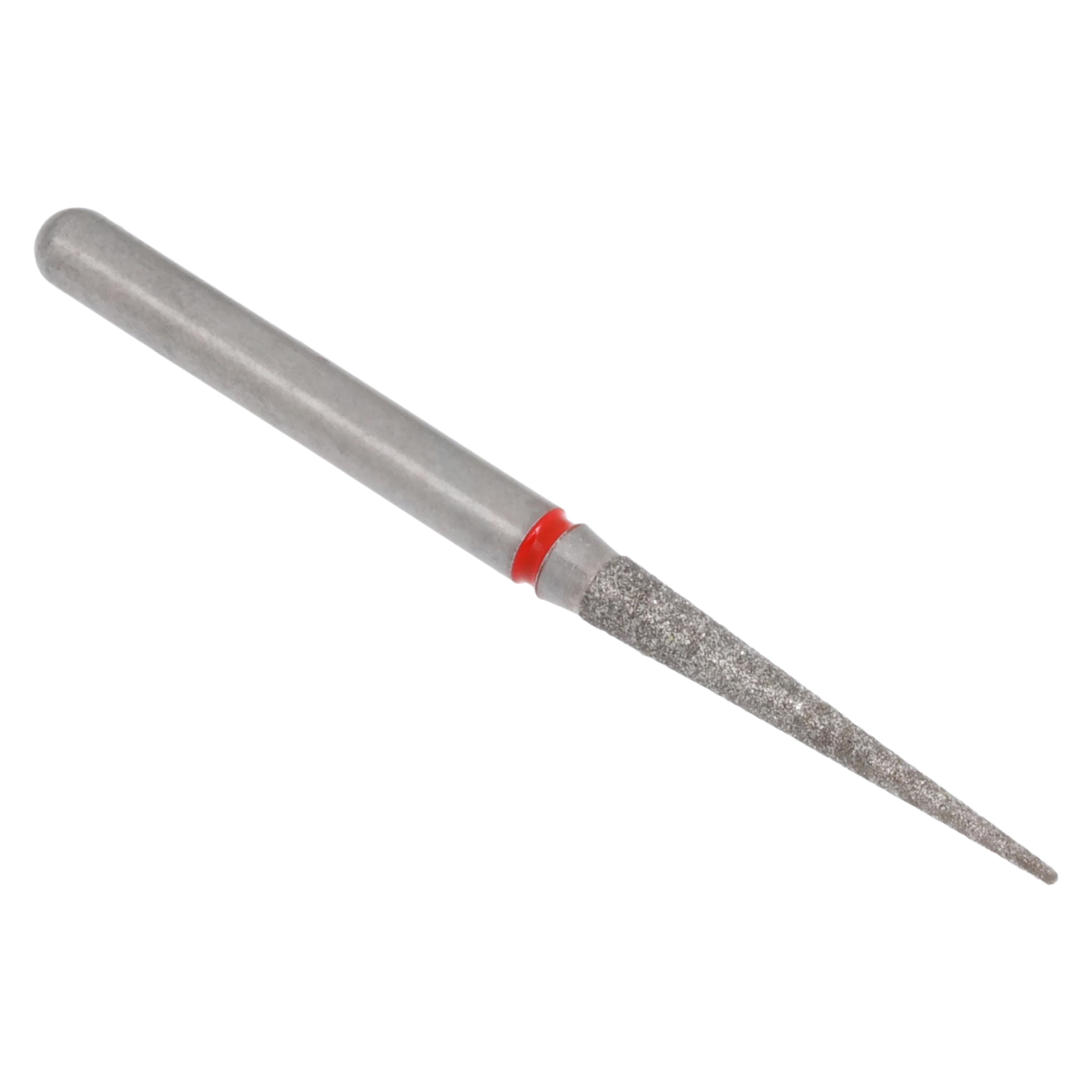 Alpen X1 Single-Use Diamond Bur, FG, #859-014F, Cone Pointed End, Fine Grit, Red Ring, 1.4 mm Diameter, 10.0 mm Length, 25/Pk, X859F014 thumbnail 3