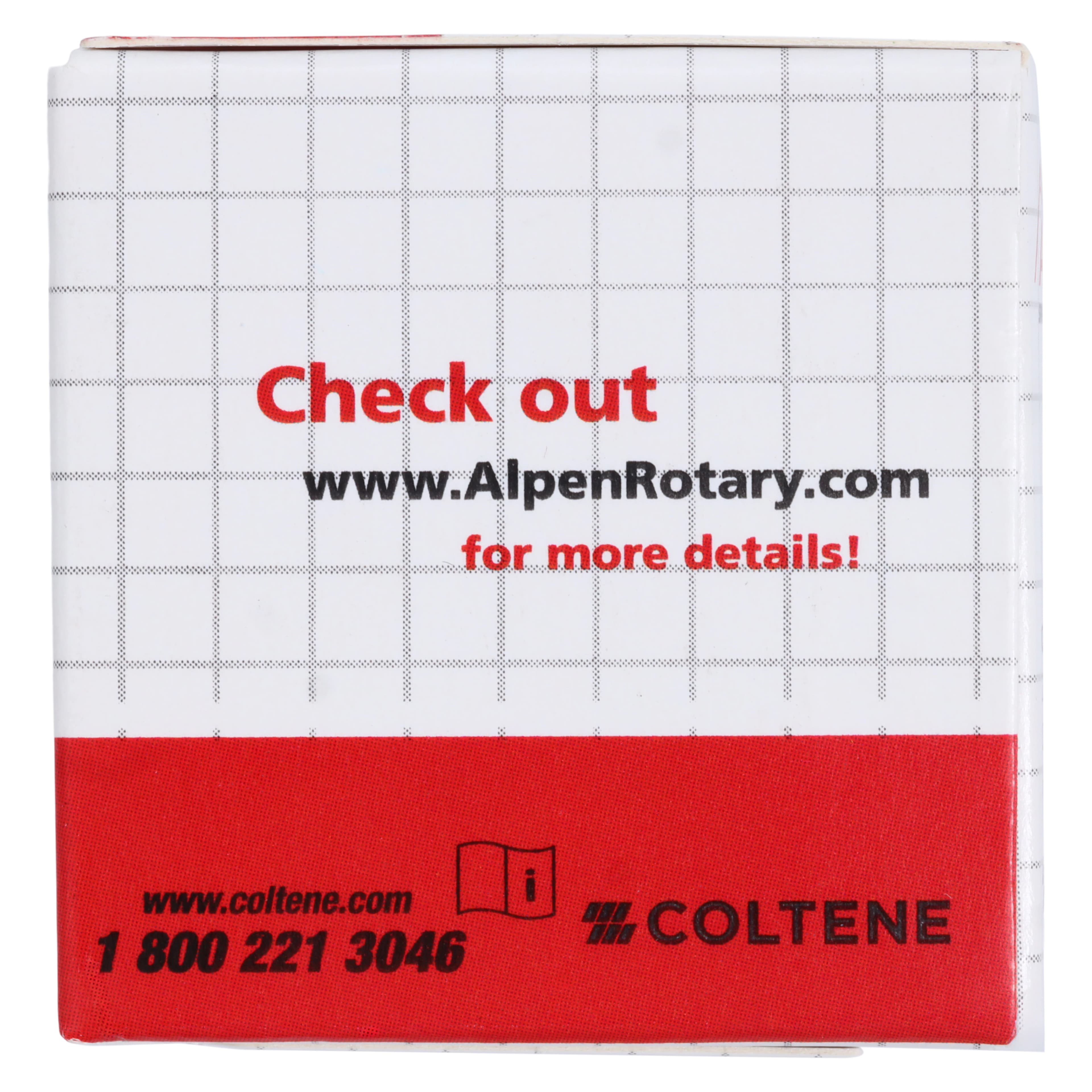 Alpen X1 Single-Use Diamond Bur, FG, #859-014F, Cone Pointed End, Fine Grit, Red Ring, 1.4 mm Diameter, 10.0 mm Length, 25/Pk, X859F014 thumbnail 5