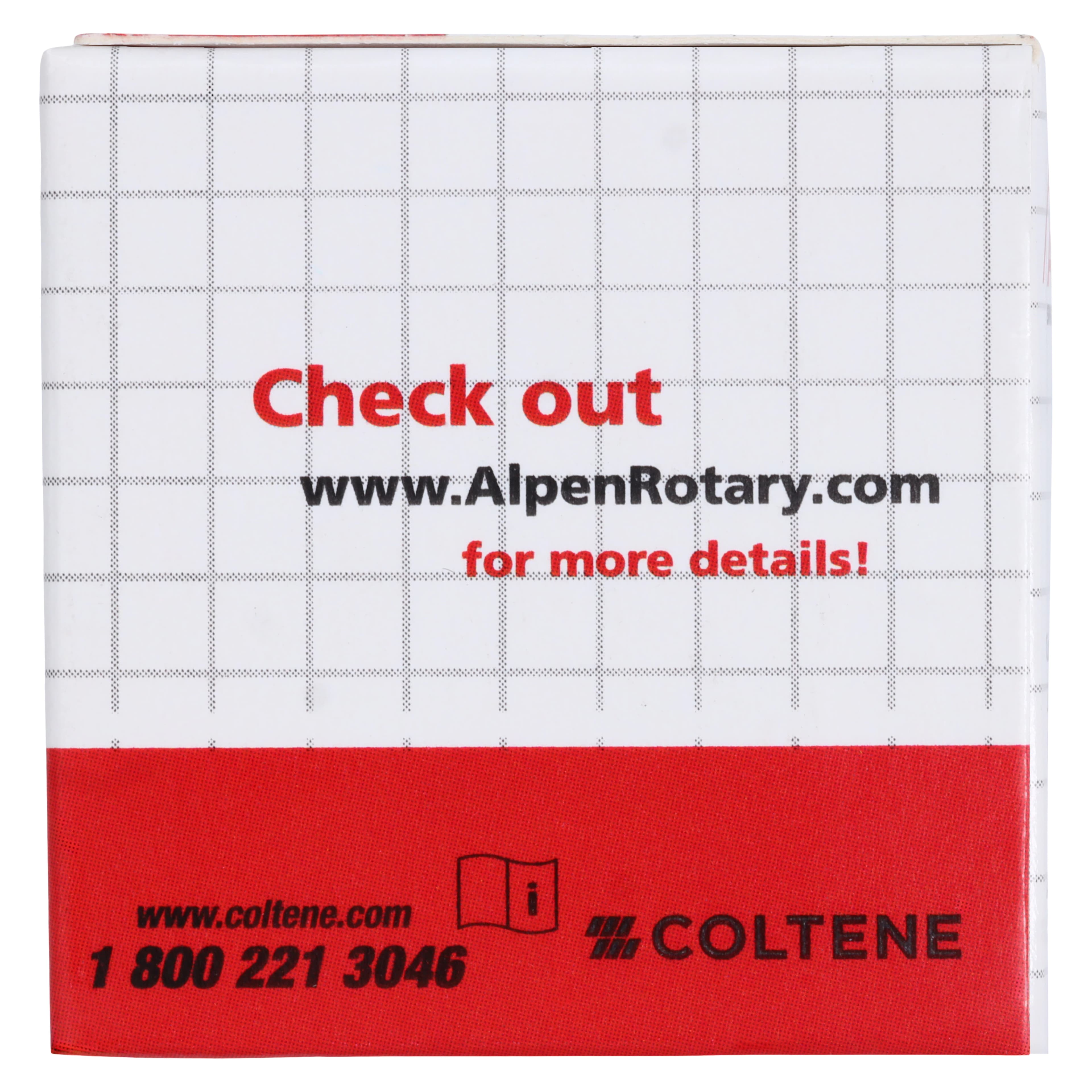 Alpen® x1 Single-Use Diamond Bur, FG, Fine, Flame, #862, 1.0 mm Diameter, 8.0 mm Length, Red Ring, 25/Pkg, X862F010 thumbnail 5
