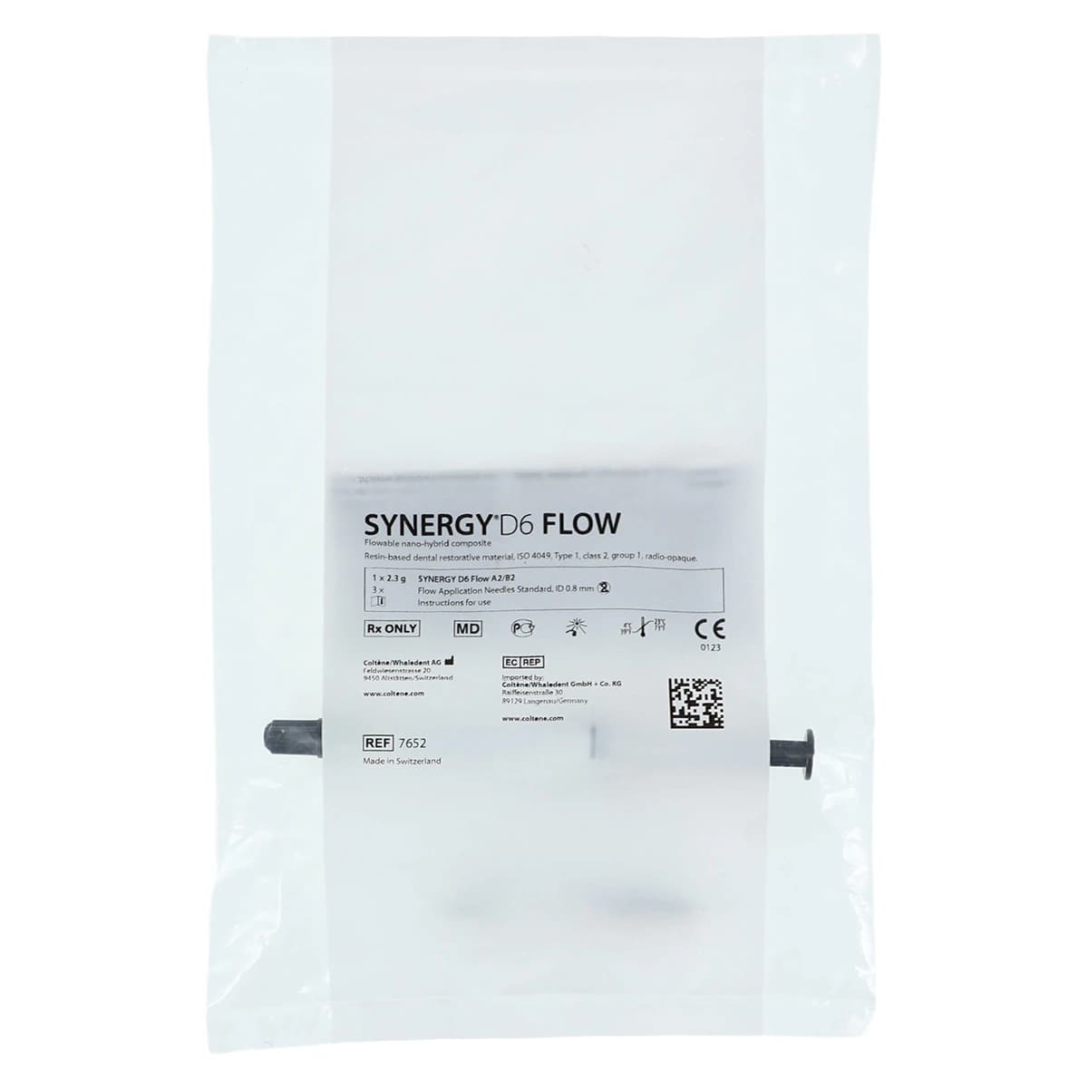 Synergy D6 Flow Universal Flowable Composite, A2/B2 Dentin, 2.3g Syringe Refill, 7652 - Synergy® D6 Flow Universal Flowable Composite 2.2gm Syringe A2/B2 Each - Image 1