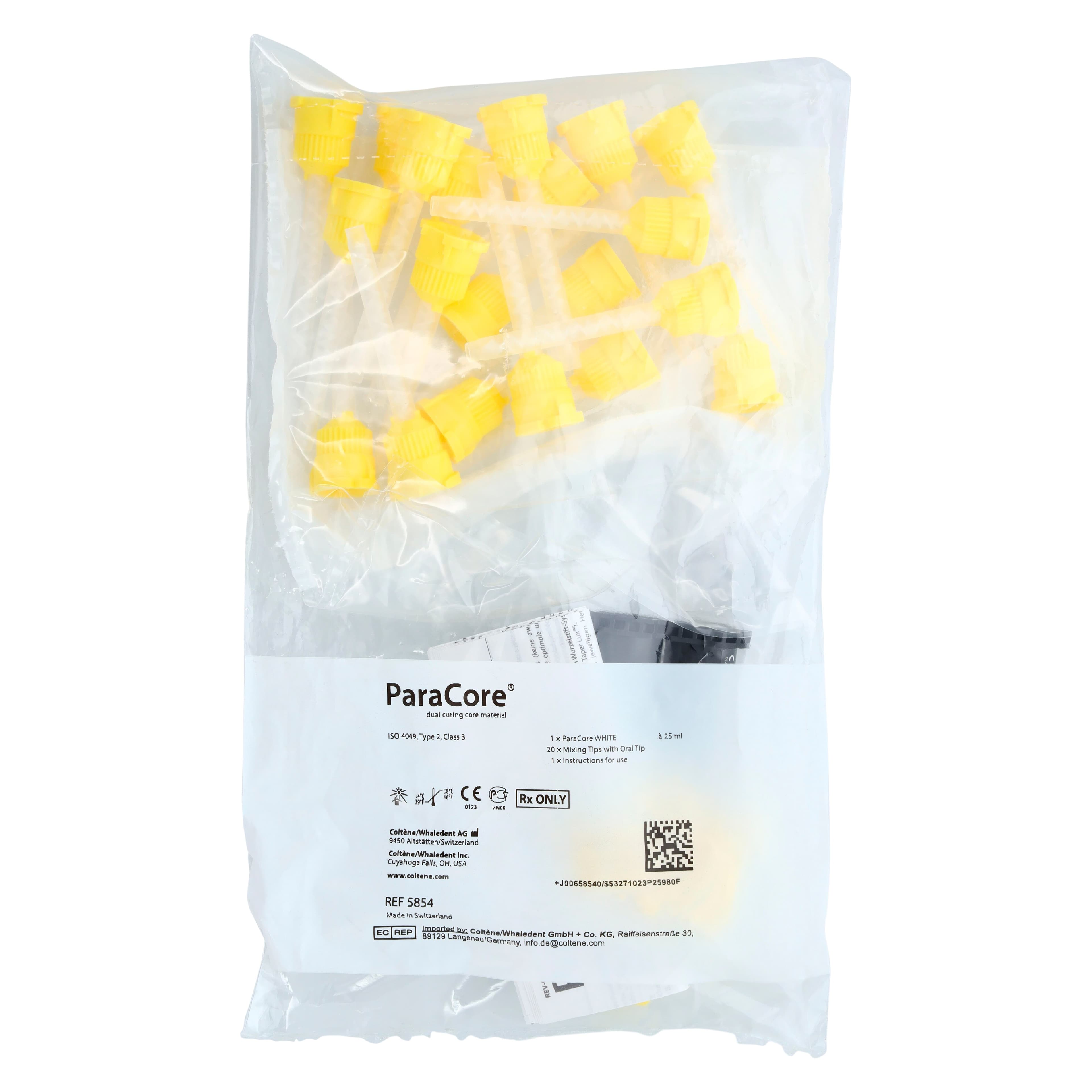 ParaCore Automix White Core Build-Up Refill, 25 mL Cartridge, 20 Mixing Tips & 20 Oral Tips, Ref 5854 thumbnail 6
