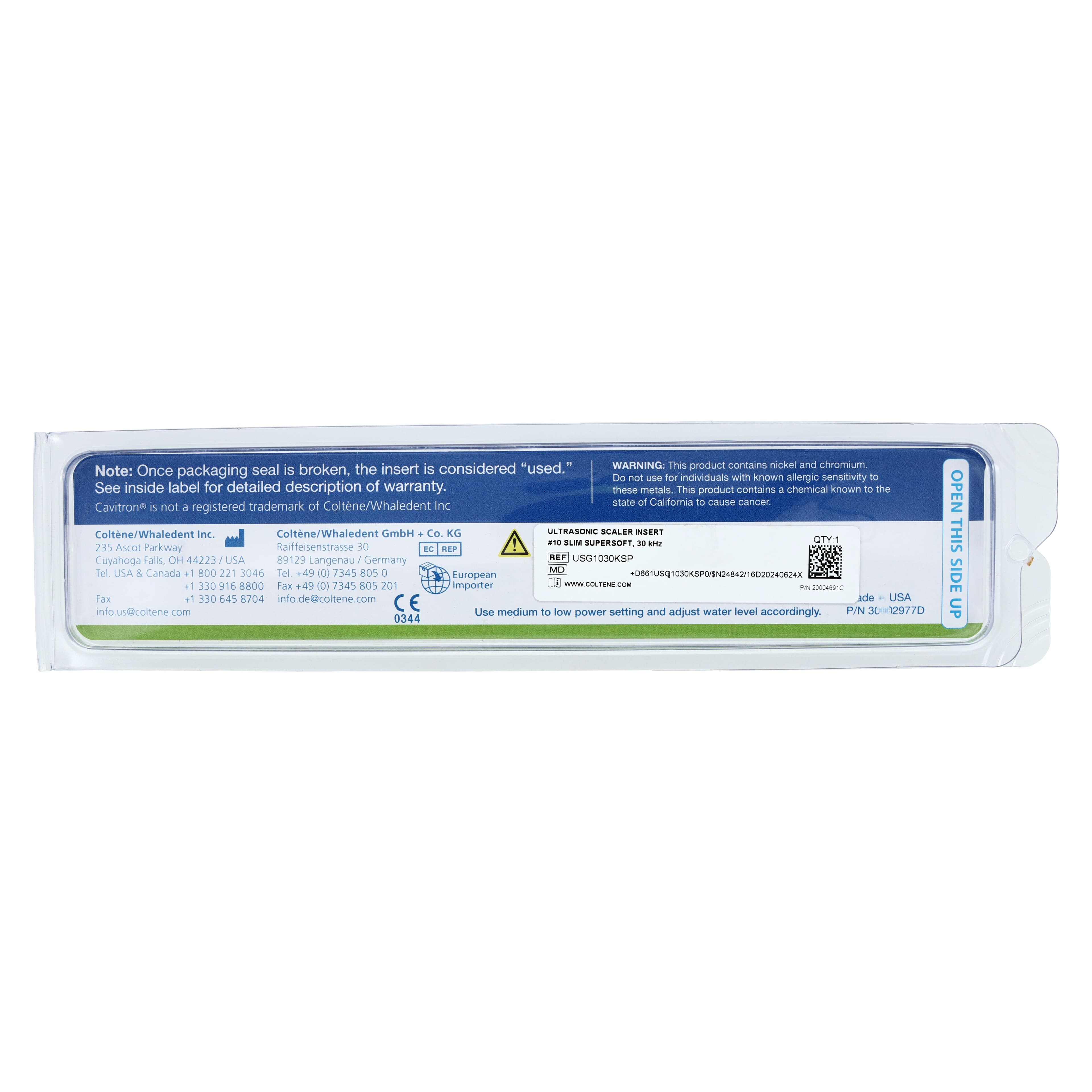 BioSonic Ultrasonic Scaler Insert #10 Slim SuperSoft, 30 kHz, Gray, 1/Each thumbnail 2
