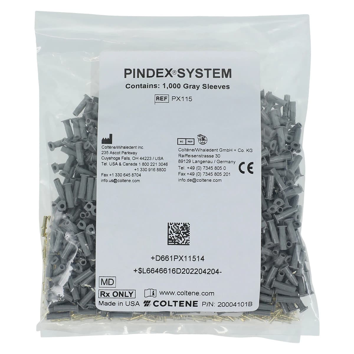 Pindex Short Pins and Plastic Sleeves, 10 mm, Bulk Pack of 1000 Pins and 1000 Sleeves, PX115 thumbnail 2
