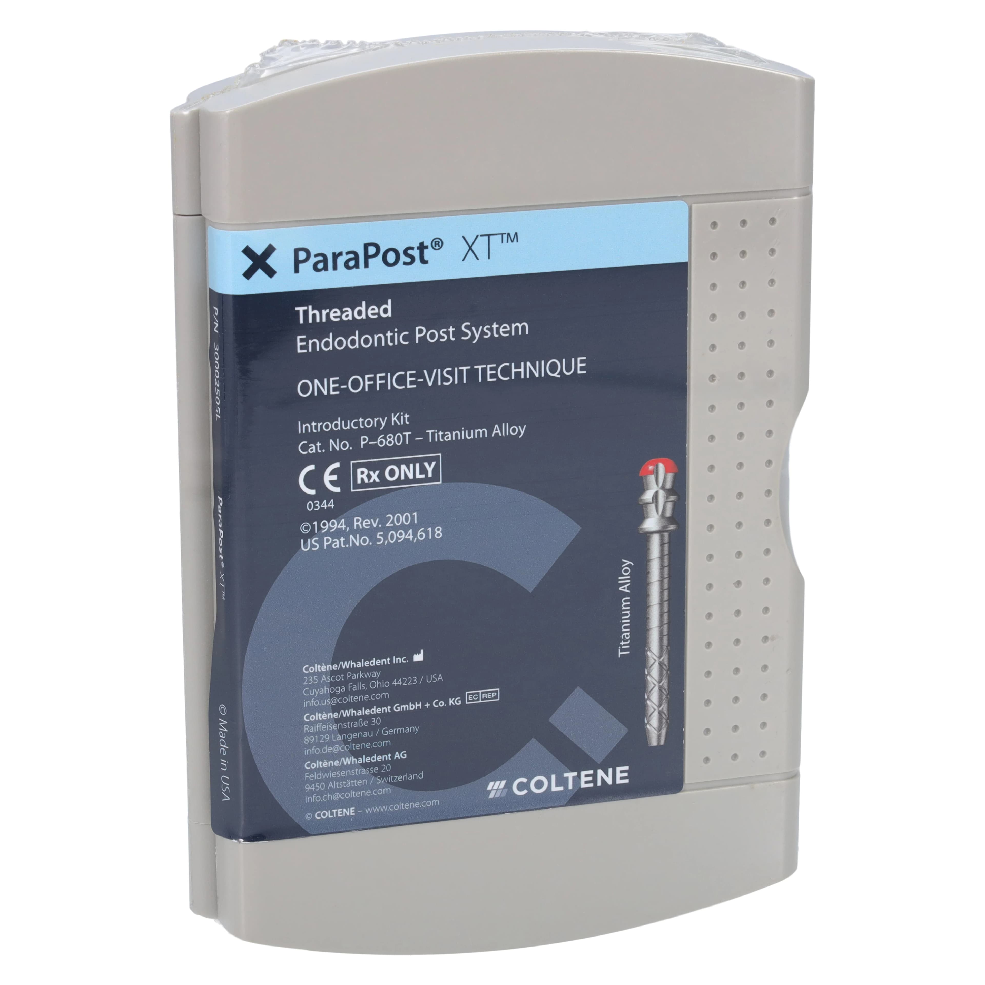 ParaPost XT Threaded Titanium Endodontic Post Intro Kit, Assorted Sizes, P680T - P-680-T Parapost Xt Intro - Image 1