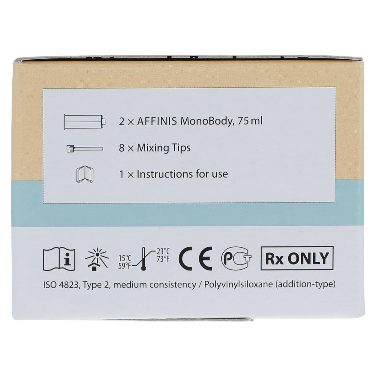 AFFINIS® VPS System 75 Monophase Body Impression Material, 75ml, 2 Cartridges with 8 Mixing Tips, Light Blue, 6547 thumbnail 4