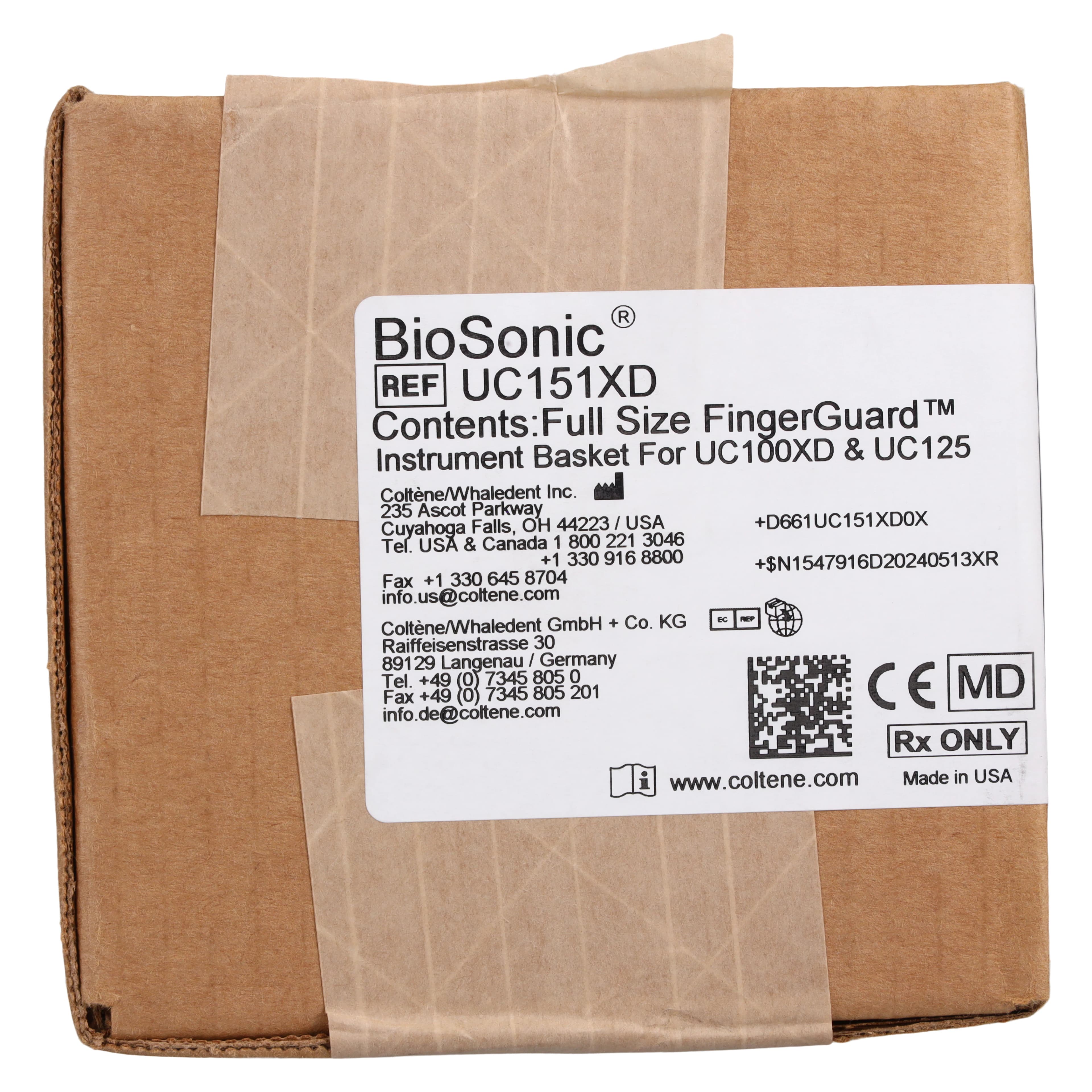 BioSonic Full Size FingerGuard Instrument Basket, 11" x 5-3/8" x 3-3/4", Stainless Steel, UC151XD, 1/Pk thumbnail 2