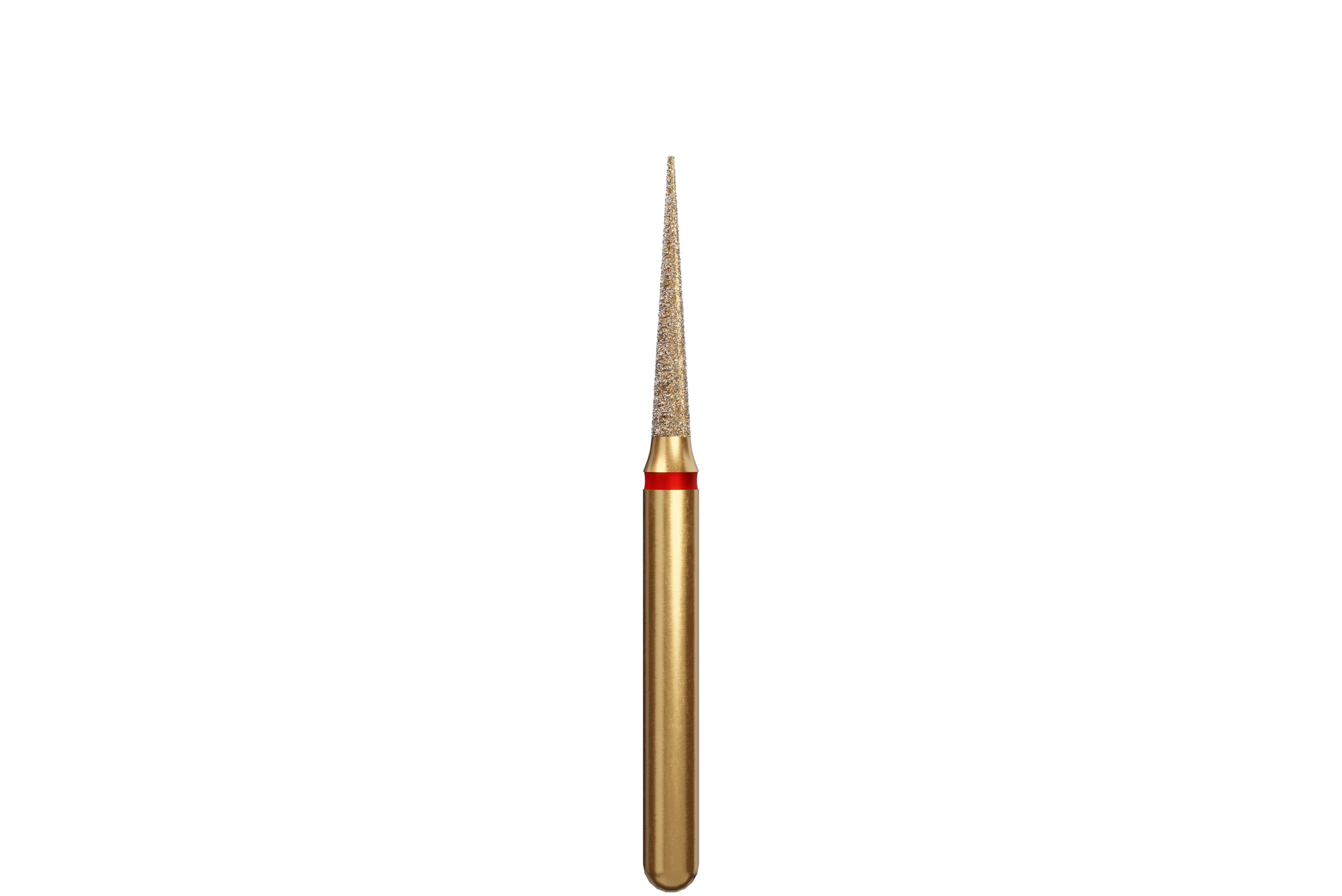 Alpen Multilayer Diamond Bur, FG, Flame/Needle Shape, #858, 1.4 mm, Fine Grit, Red, 5/Pk, R858F014FG - Alpen Diamonds, G858-314-014-08.0-F, R858F014FG, (Discontinued) - Image 1