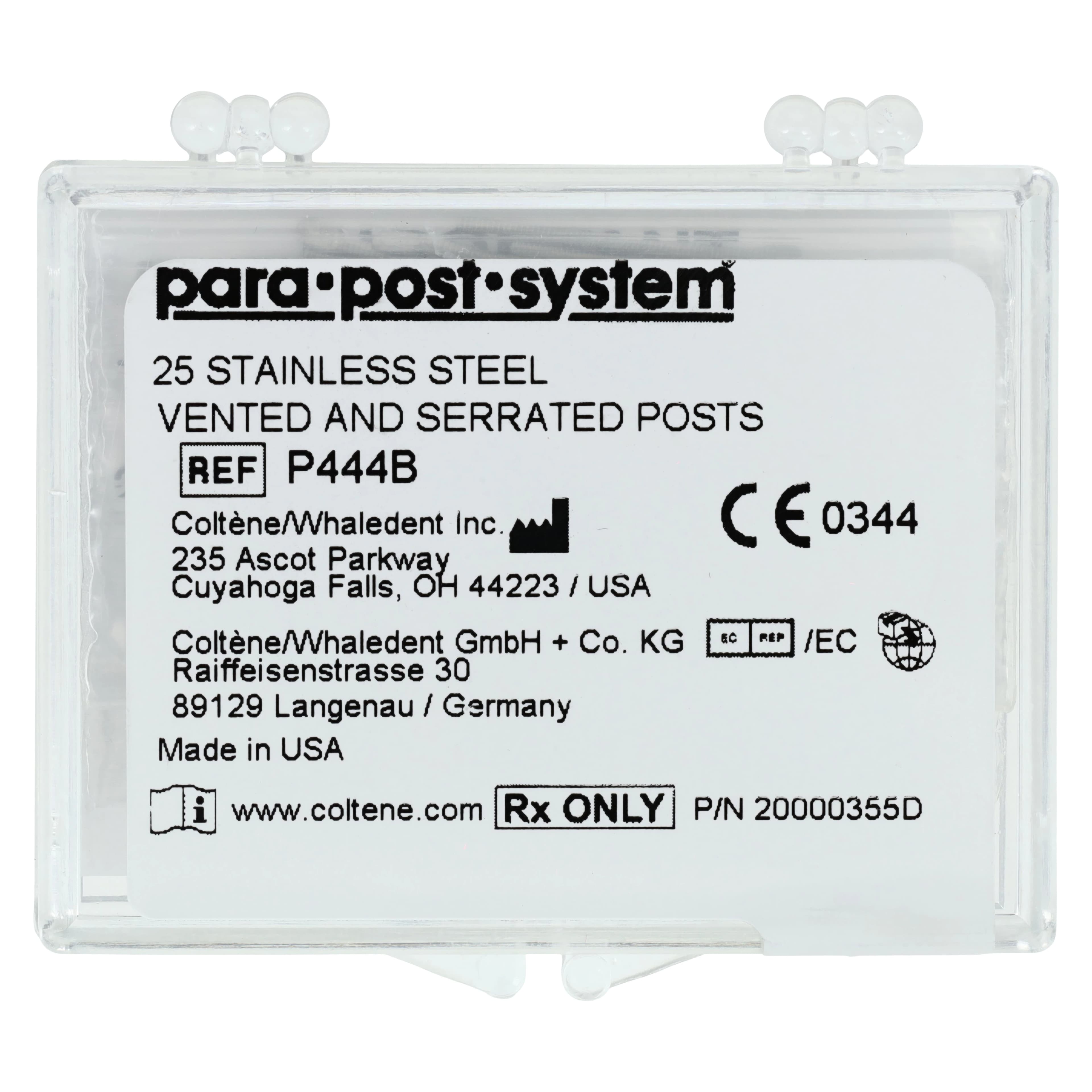 ParaPost Stainless Steel Post, Size 4 (.040"/1.0mm), Yellow, Bulk Refill, 25/Pk, P444B - ParaPost, Stainless Steel, Bulk, Yellow, 25/Pk, P444B - Image 1