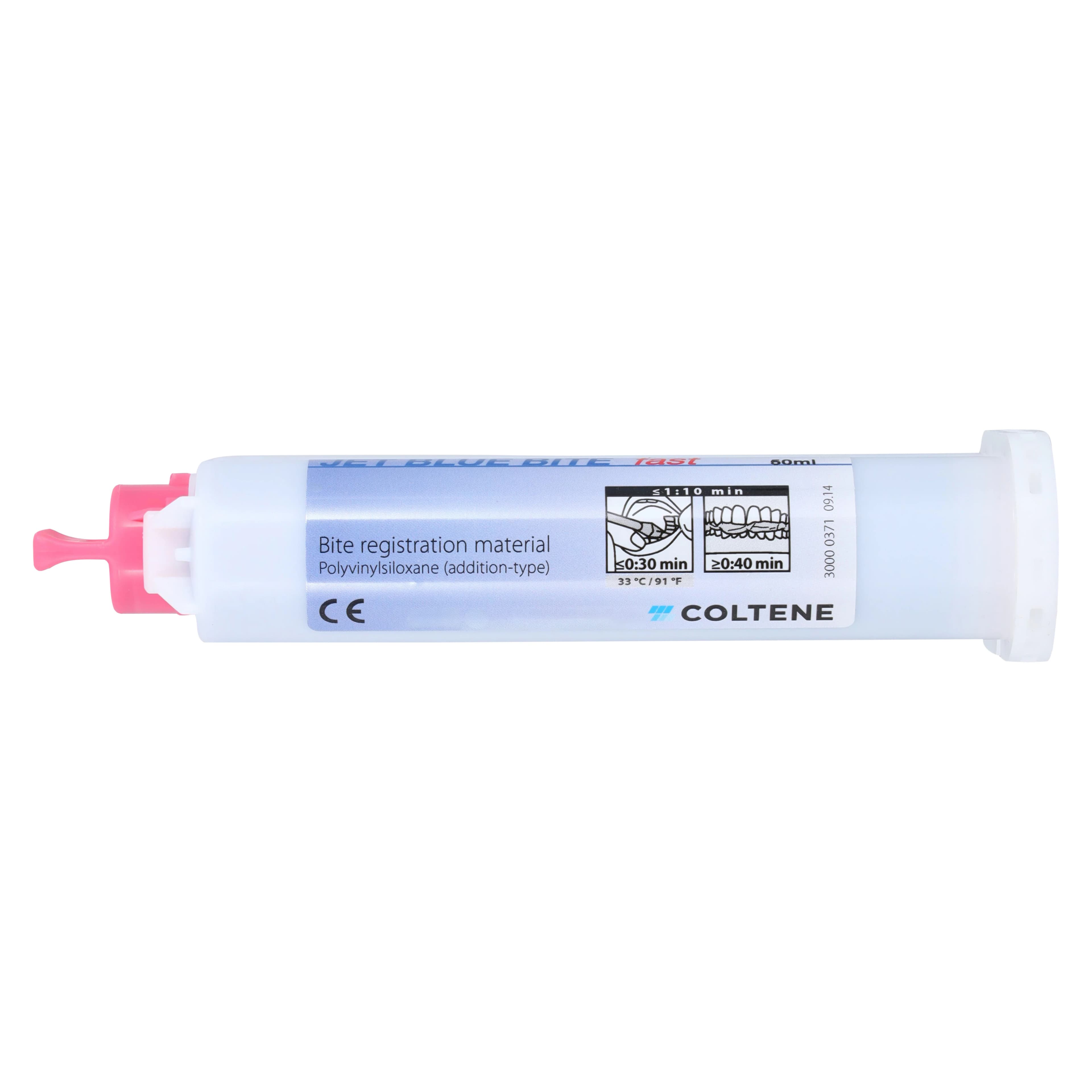 Coltene Jet Blue Bite Bite Registration Vinylpolysiloxane, Fast Set, 50 mL Cartridge, Single Pack, C6491 thumbnail 3