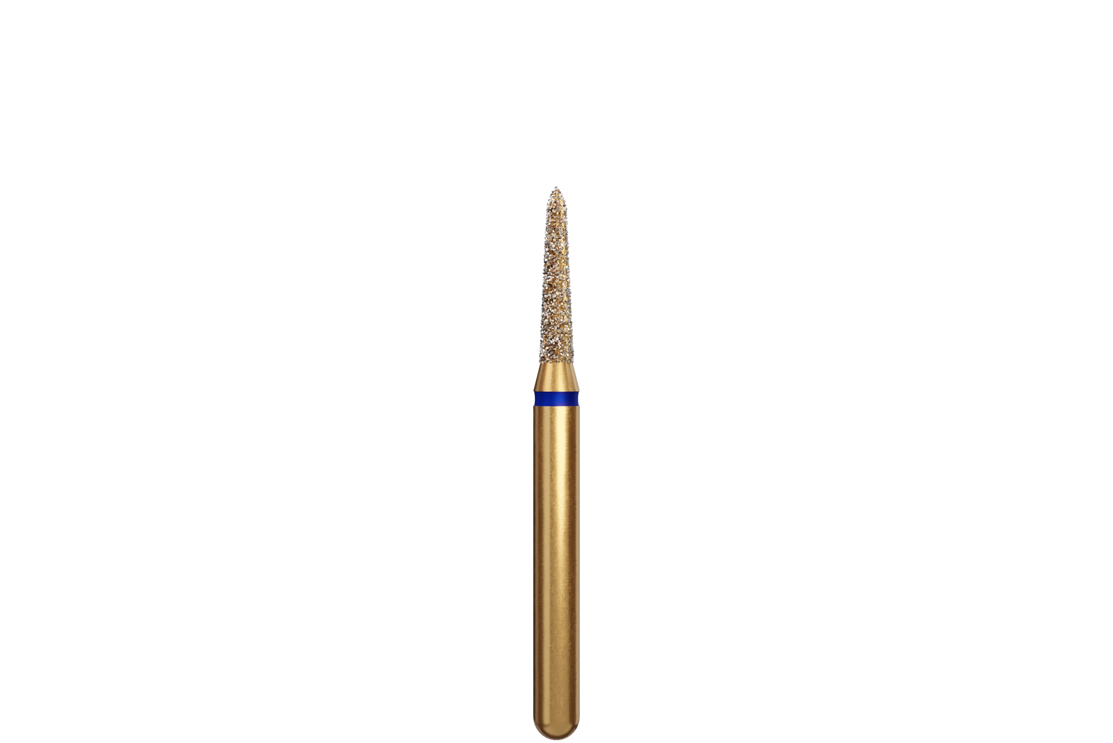 Alpen Multilayer Diamond Bur FG 877K-014, Coarse Grit, Curettage/Pointed Taper, 5/Pk - Alpen FG #877K.014 Coarse Grit, Curettage/Pointed Taper Diamond Bur. Package - Image 1