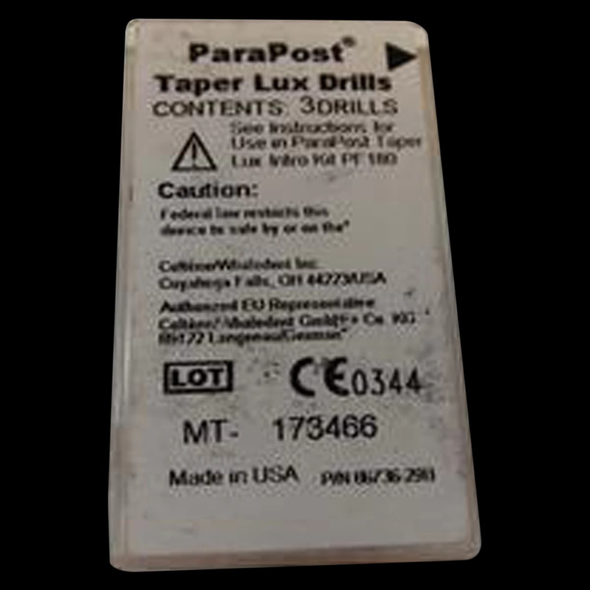 ParaPost Taper Lux Drill Refill, Size 4.5 (1.14 mm), Blue/Black, 3/Pk, P8245 - ParaPost® Taper Lux™ Translucent Esthetic Post System Drill Refill, Size 4.5, Blue, Pkg/3 - Image 1