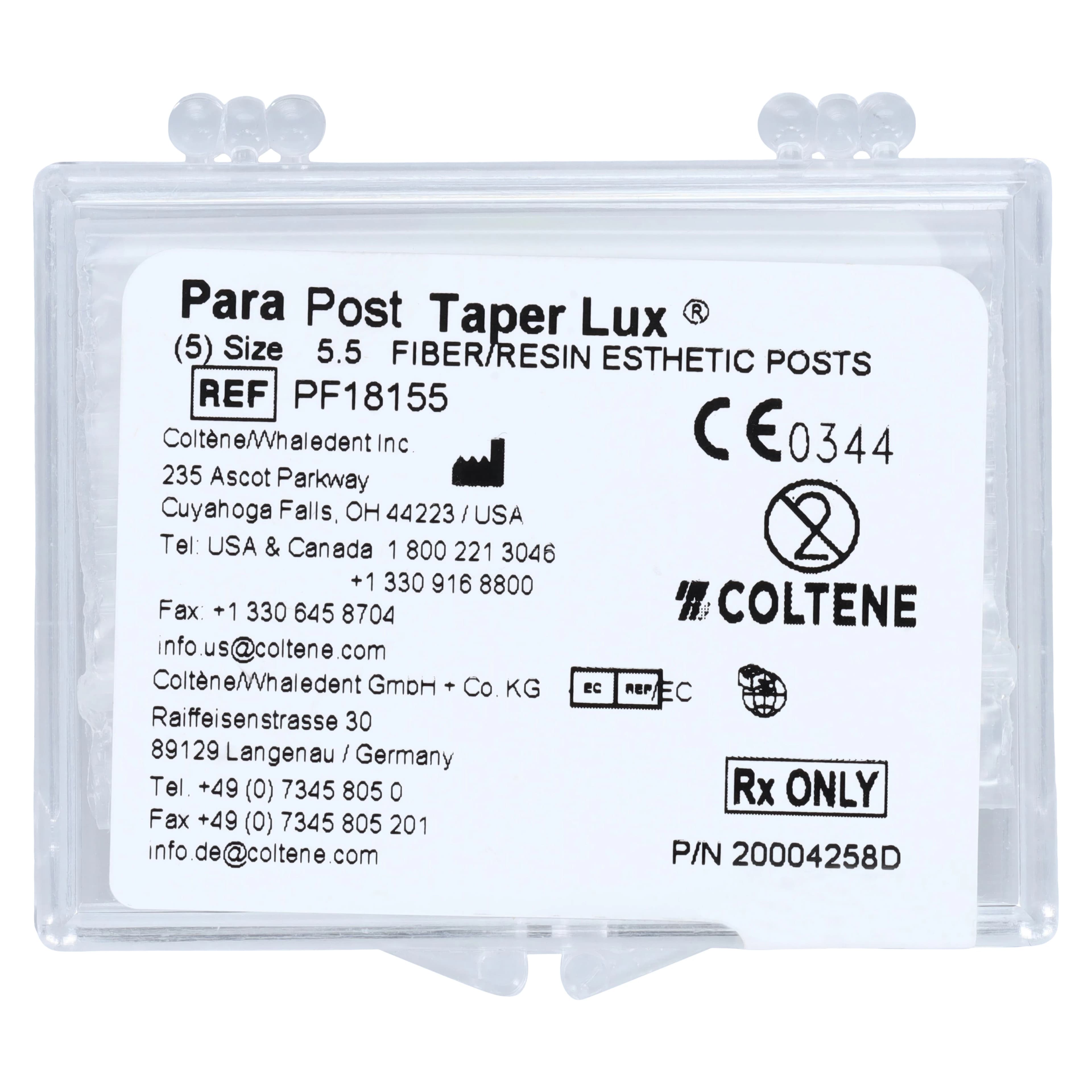 ParaPost Taper Lux Translucent Fiber Post Refill, Size 5.5 (1.40 mm), Purple, 5/Pack, PF18155 - ParaPost Taper Lux Posts 5/Pack - Image 1