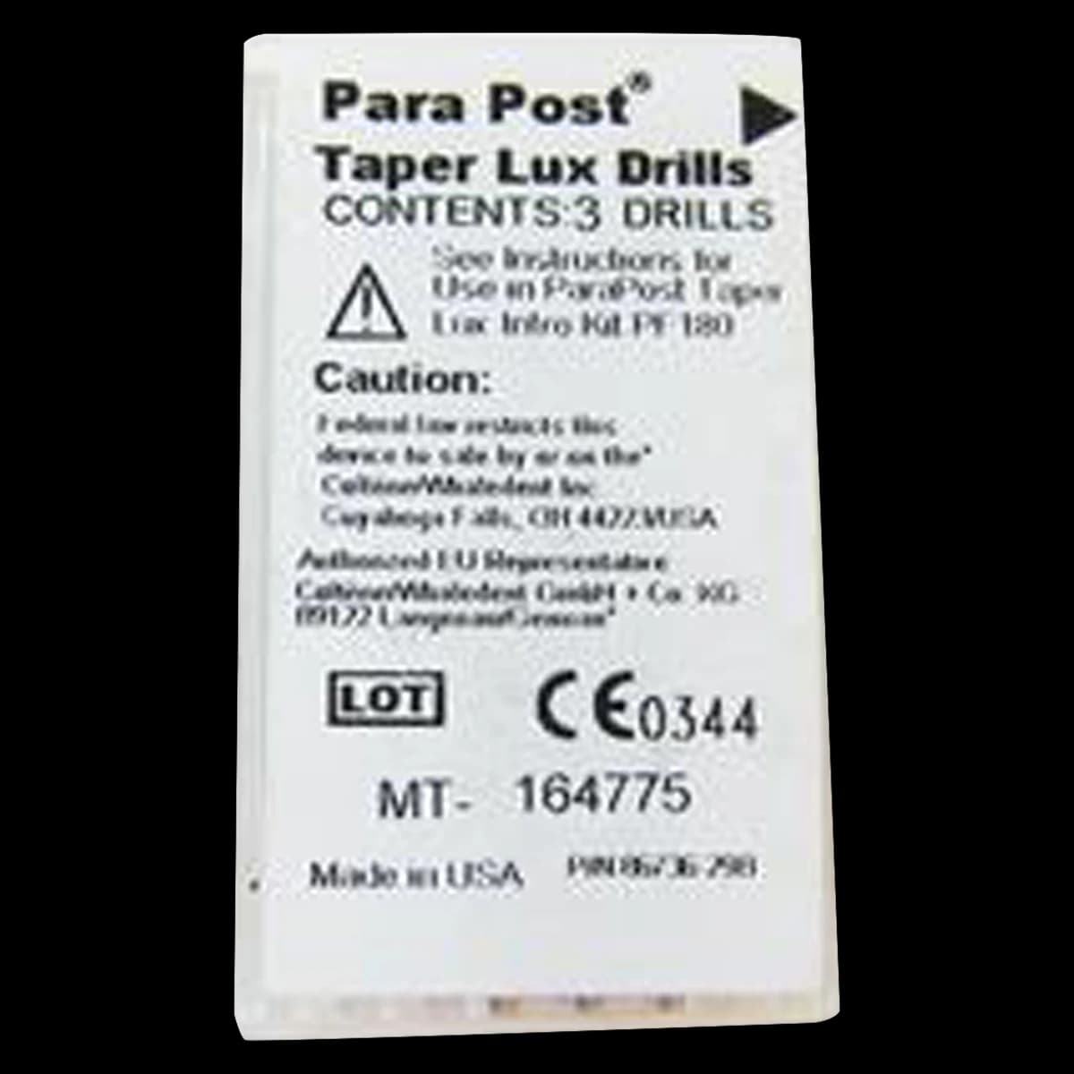ParaPost Taper Lux Drill Refill, Size 5 (1.25mm), Red/Black, 3/Pk, P825 - ParaPost® Taper Lux™ Translucent Esthetic Post System Drill Refill, Size 5, Red, Pkg/3 - Image 1