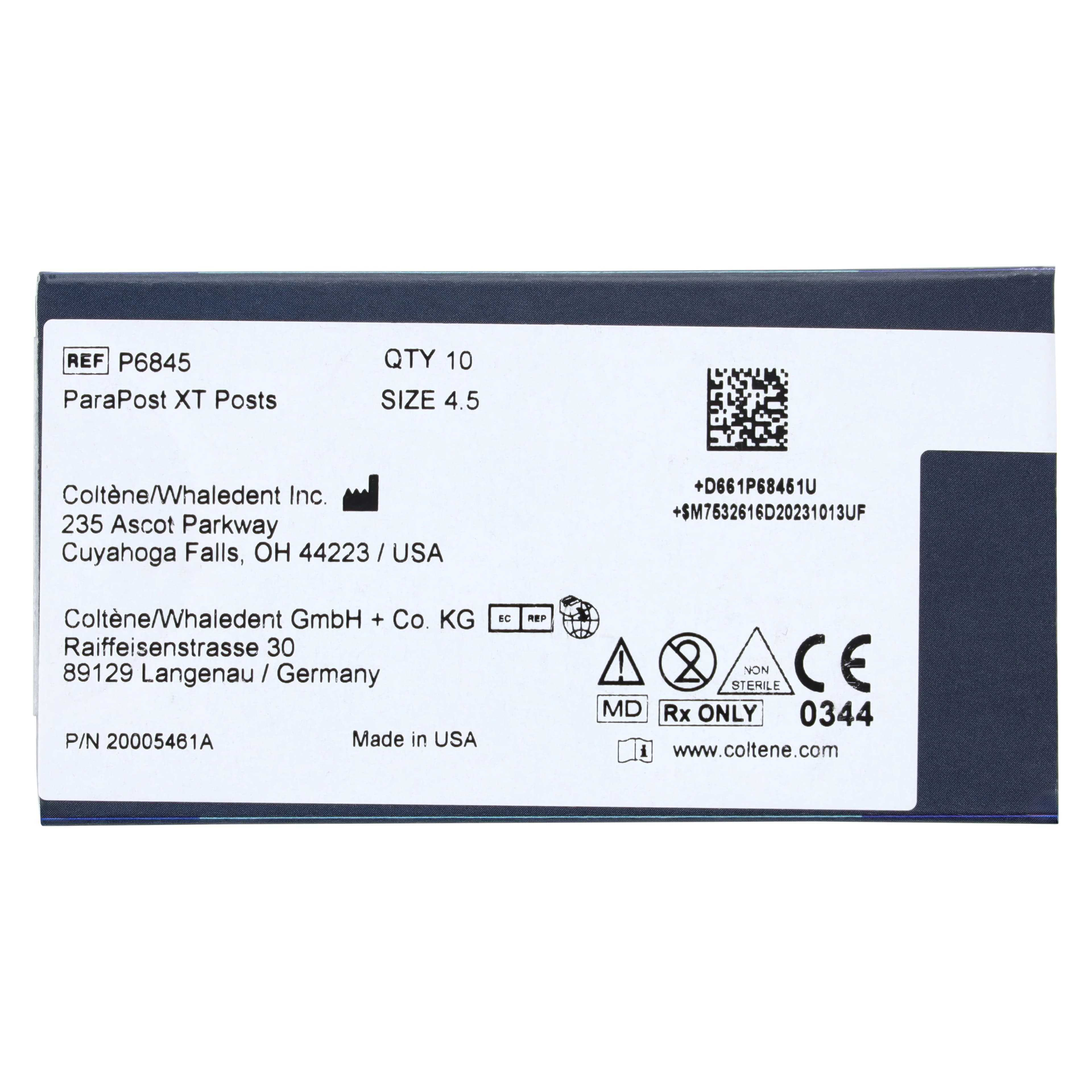 ParaPost XT Titanium Endodontic Posts, Size 4.5, Blue, 0.045" (1.14mm), Refill, 10/Pk, P6845 thumbnail 2