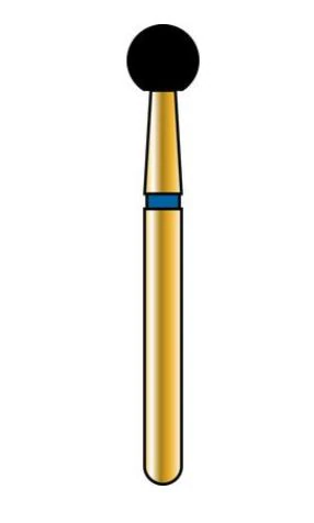 Alpen Multi-Use Diamond Bur, Friction Grip, Round, Super Coarse, #801-029, 2.9 mm Head, Black Ring, 5/Pkg - Alpen&reg; Diamonds - Super Coarse - #801-029 - Image 1
