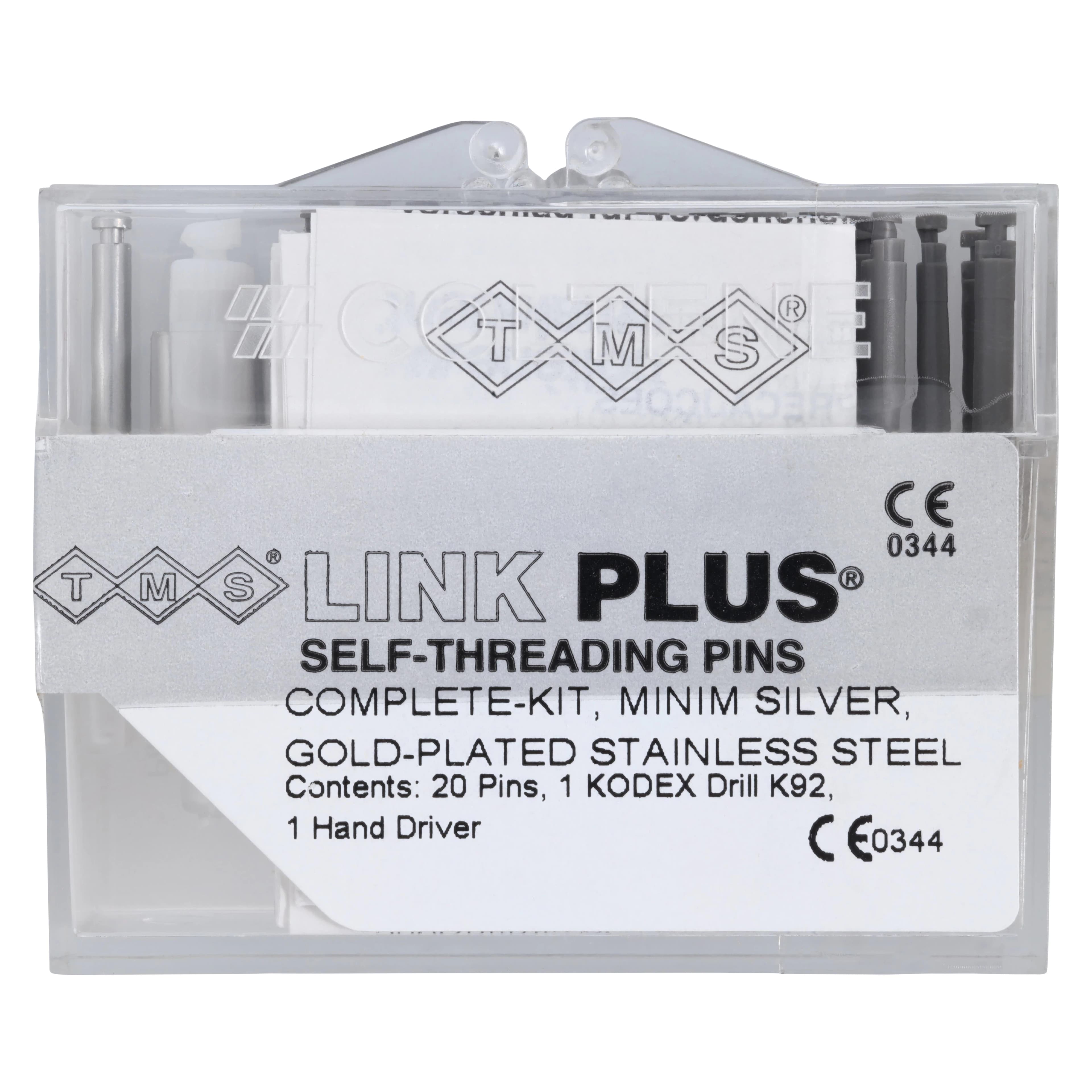 TMS Link Plus Minim Single Shear Complete Kit, Gold-Plated Stainless Steel, 0.021"/0.525 mm, 20 Pins, L721 - TMS Link Plus Pins Complete Kit - Image 1