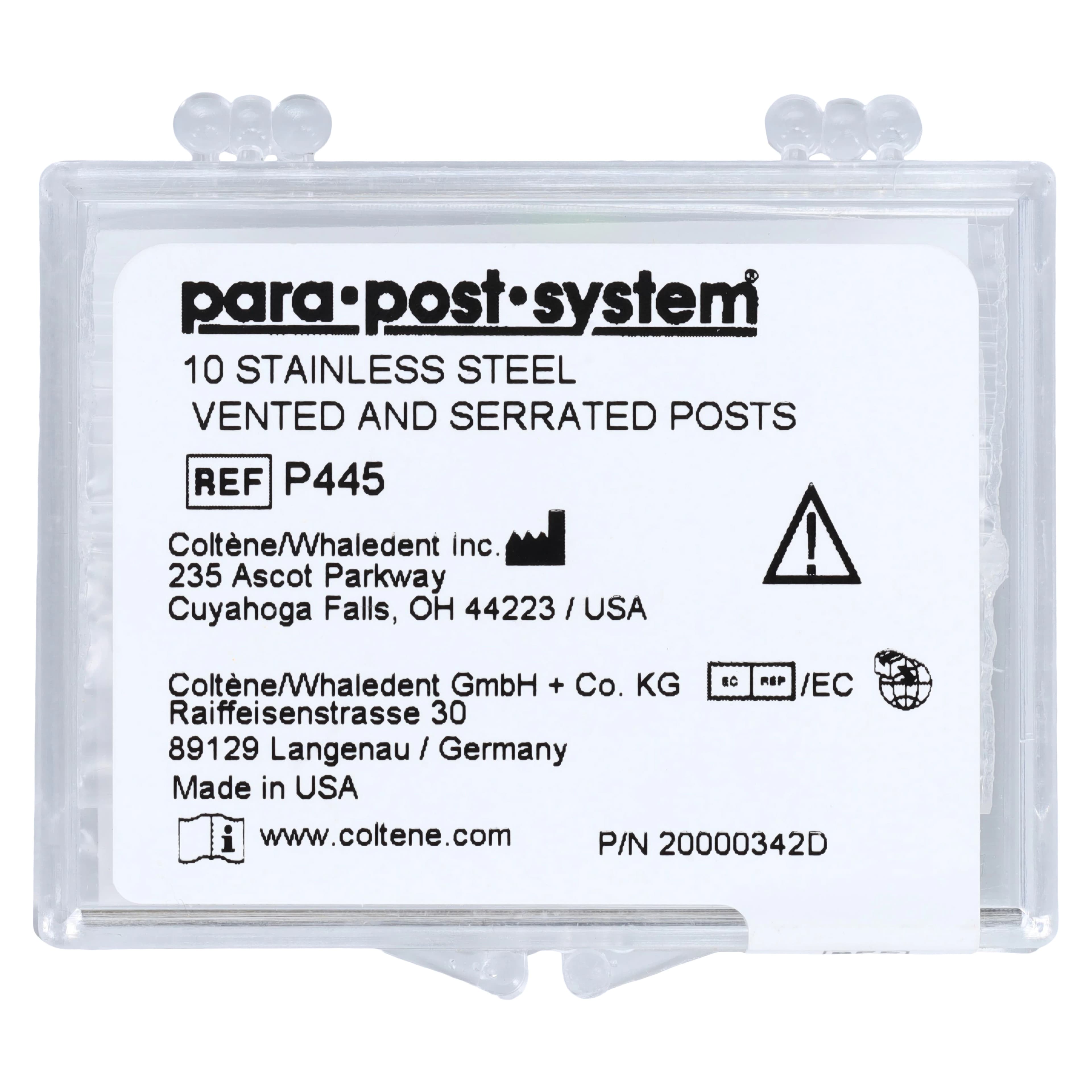 ParaPost Stainless Steel Endodontic Post, Size 5, .050" (1.25mm), Red, Refill, 10/Pk, P445 - ParaPost, Stainless Steel, Refill, Red, 10/Pk, P445 - Image 1