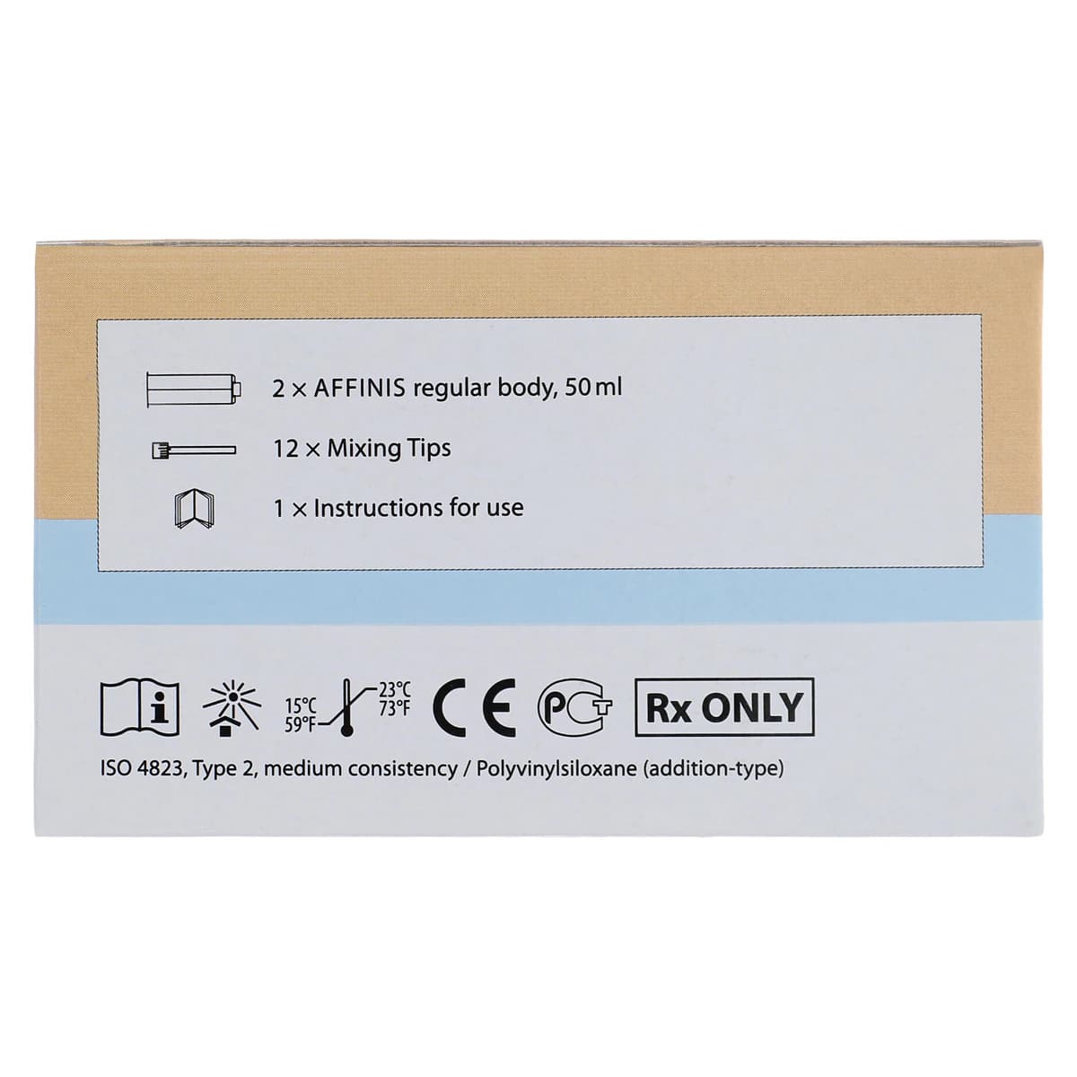 Affinis VPS Impression Material, Regular Body, Regular Set, 2 x 50 ml Cartridges with 12 Mixing Tips, C6511 thumbnail 4