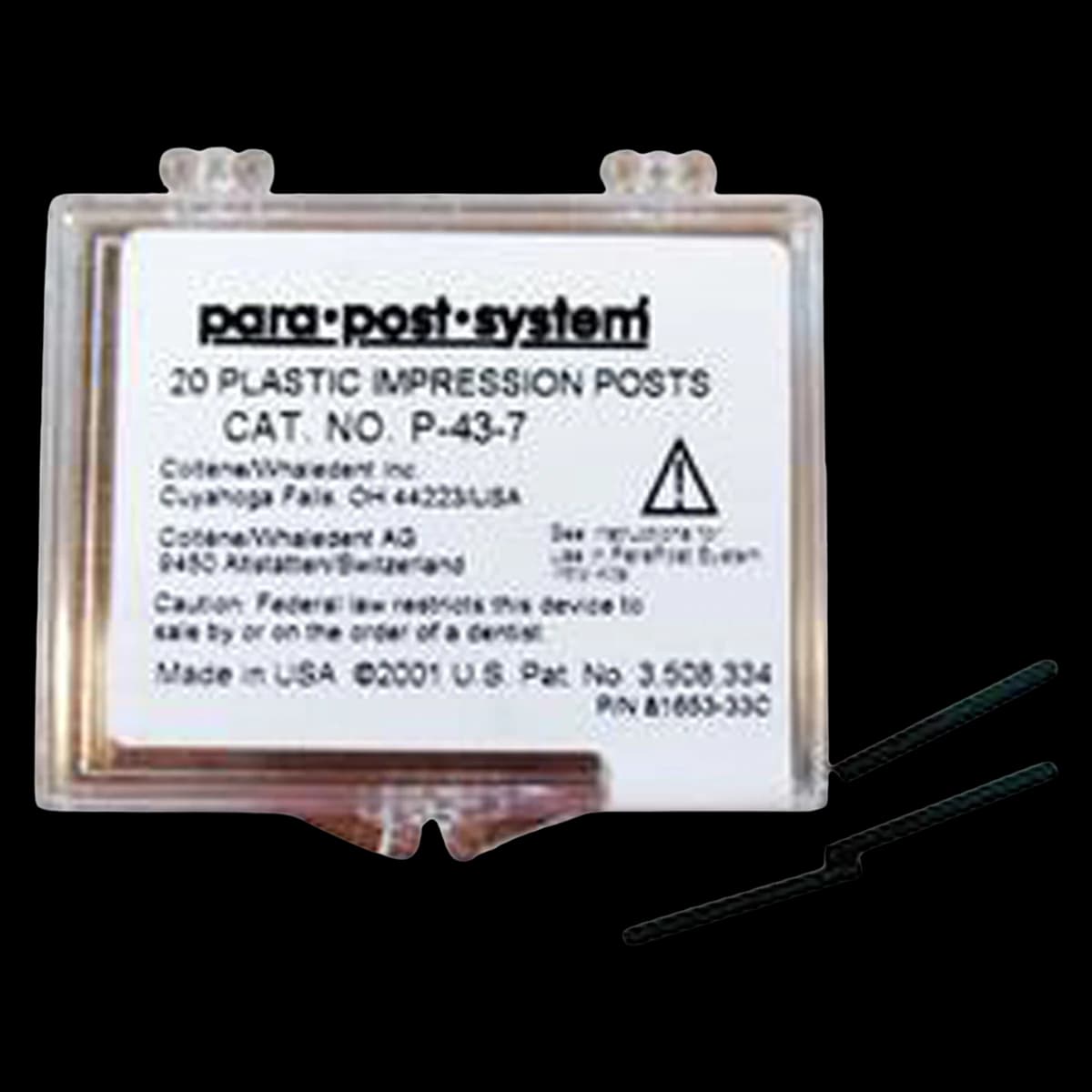 ParaPost Plastic Impression Post Refills, Size 7 (.070"/1.75mm), Green, 20/Pkg, P437 - ParaPost Plastic Post P43-7 Green 20/Pk - Image 1