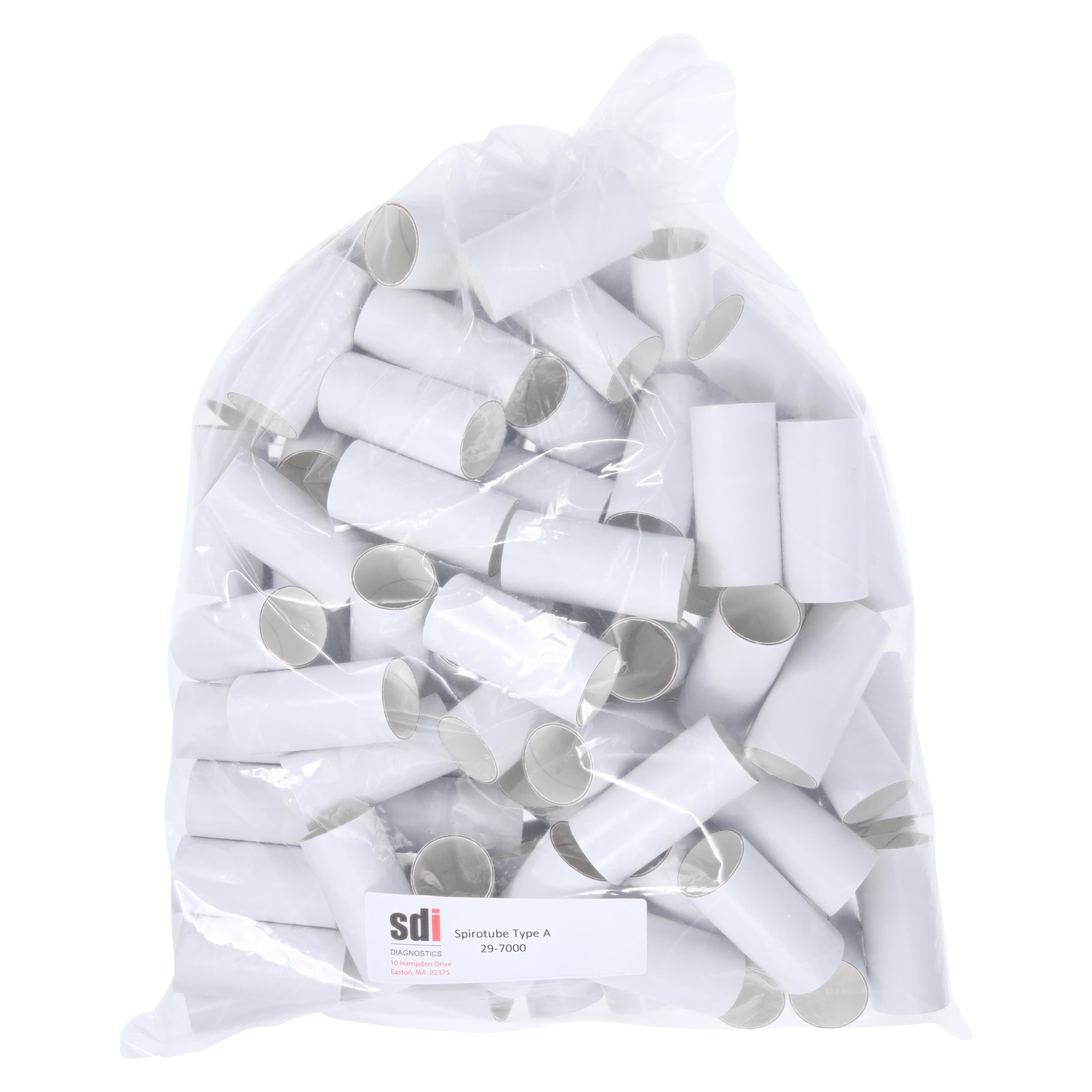 SDI Diagnostics SpiroTube Type A Mouthpiece for Peak Flow Meter, 100/Box - Spirotube A ID28mm OD30mm - Image 1