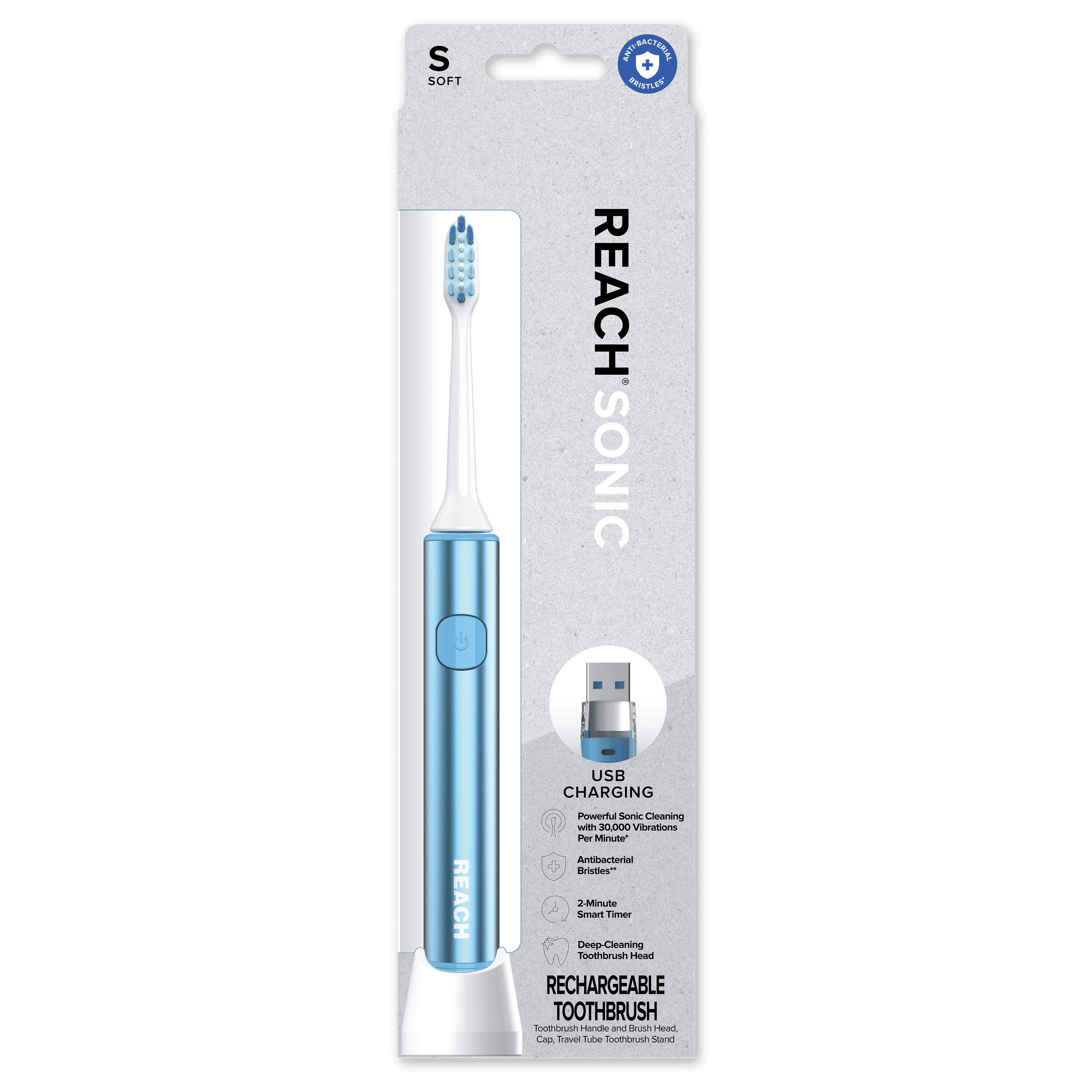 Reach Sonic Electric Rechargeable Toothbrush with Antibacterial - Reach Sonic Electric Rechargea - Image 1