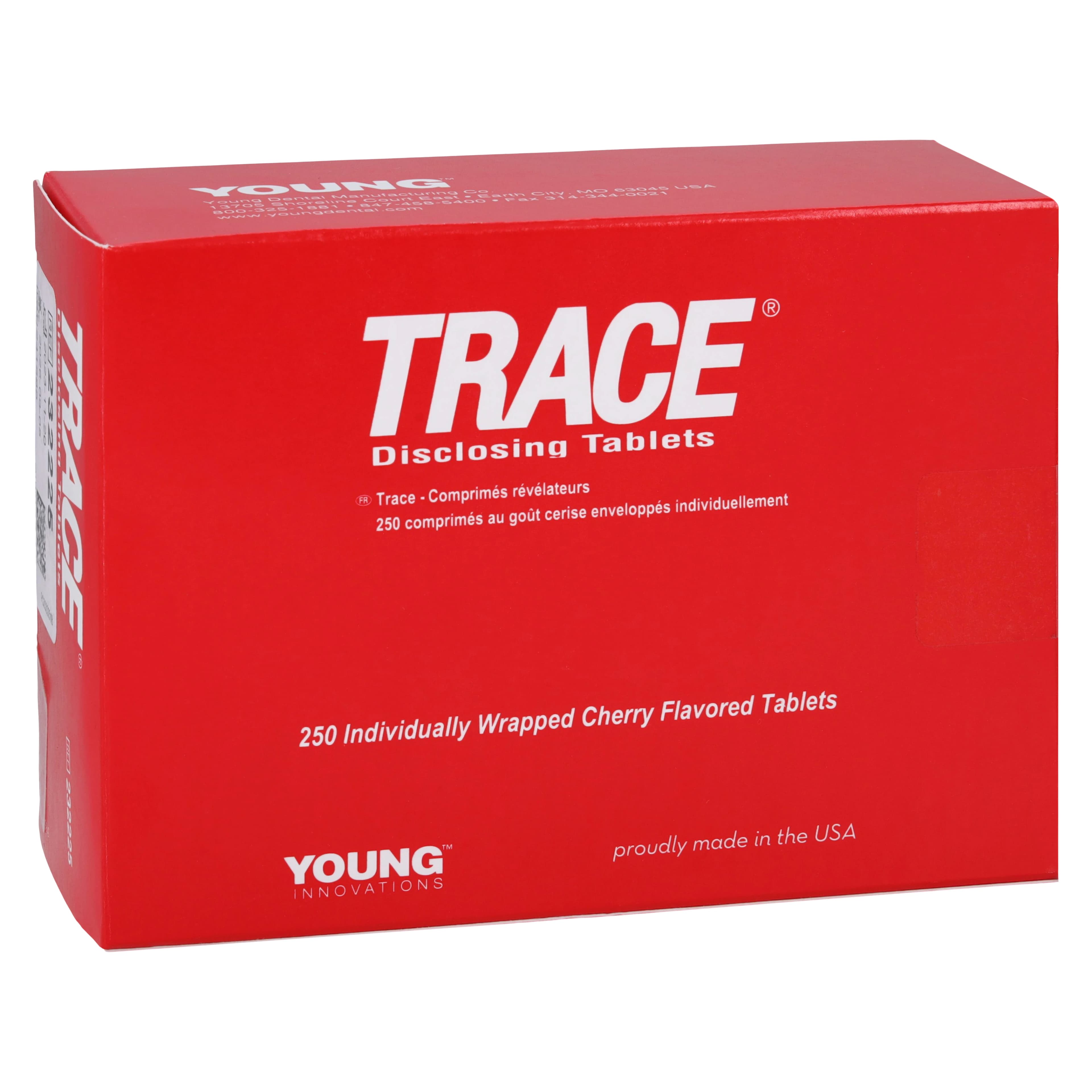 Trace Disclosing Tablets, Cherry Flavored, Red Dye, 250/Box, 232225 - Trace Disclosing Tablets 250/Pk - Image 1