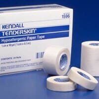Kendall Hypoallergenic Paper Tape, 0.5" x 10 yd, White, Non-Sterile, 24/Box - Tape Kendall Hypoallerg Paper - Image 1